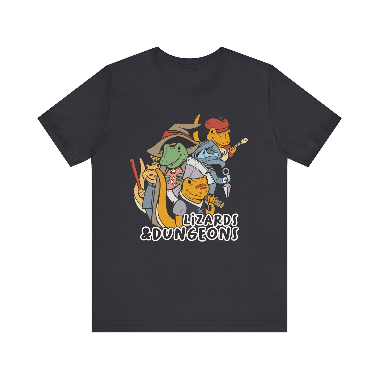 Dungeons and Lizards Shirt | D&D Parody Game Tee for Lizard Lovers | Roleplaying Fantasy Game | Nerdy Gift Ideas Gamers Funny Lizard Shirt
