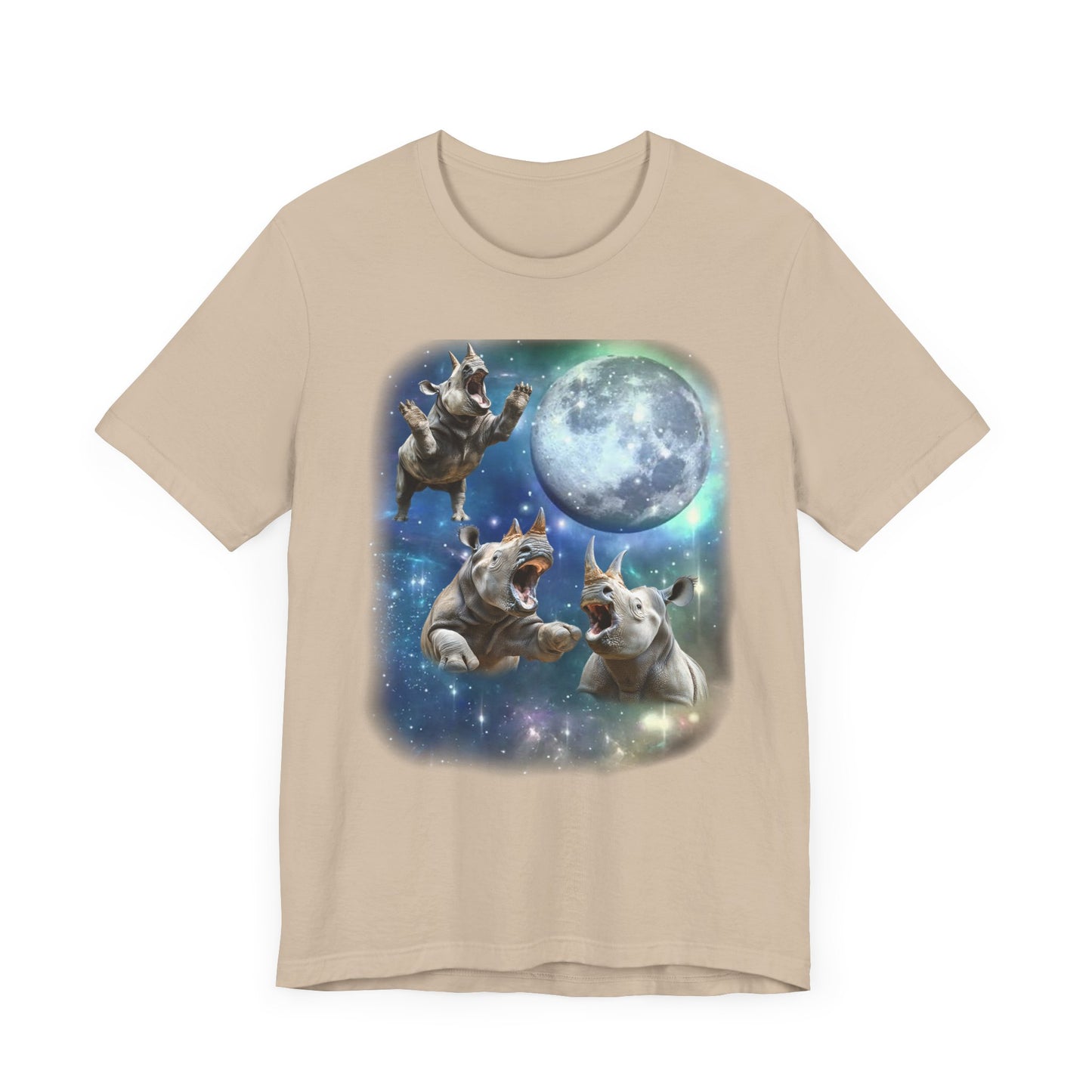 Rhino Howling at the Moon Shirt | Vintage 90s Inspired Rhinoceros Tee | Funny Rhino Gift | Retro Animal Vibes | Humorous Rhino Design
