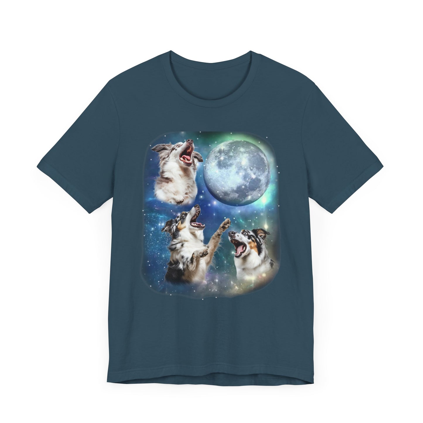 Australian Shepherd Howling at Moon Shirt Vintage 90s-Inspired Aussie Dog Lover Tee Funny Shepherd Dog Shirt Dog Owner Gift Retro Animal