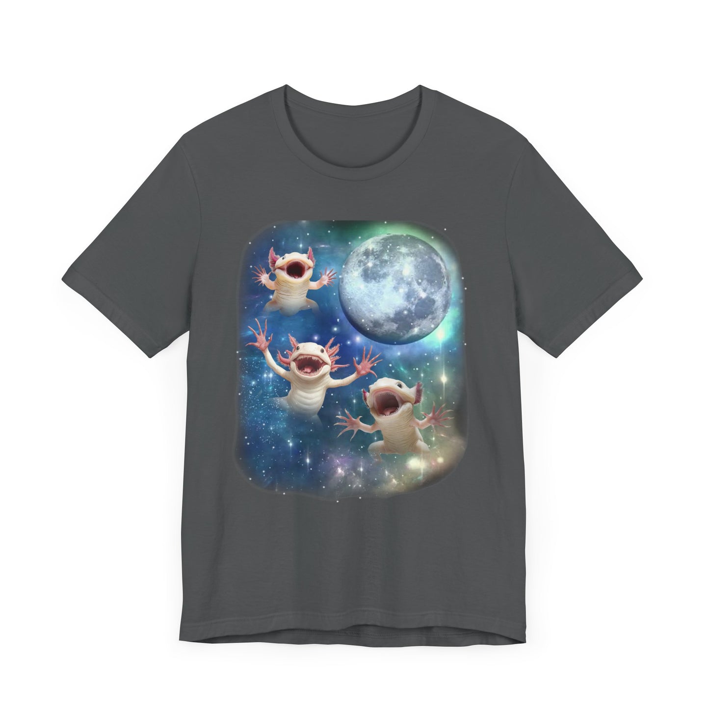 Axolotl Howling at the Moon Shirt | Vintage 90s-Inspired Aquatic Salamander Tee | Funny Axolotl Lover Gift | Unique Amphibian Owner Shirt