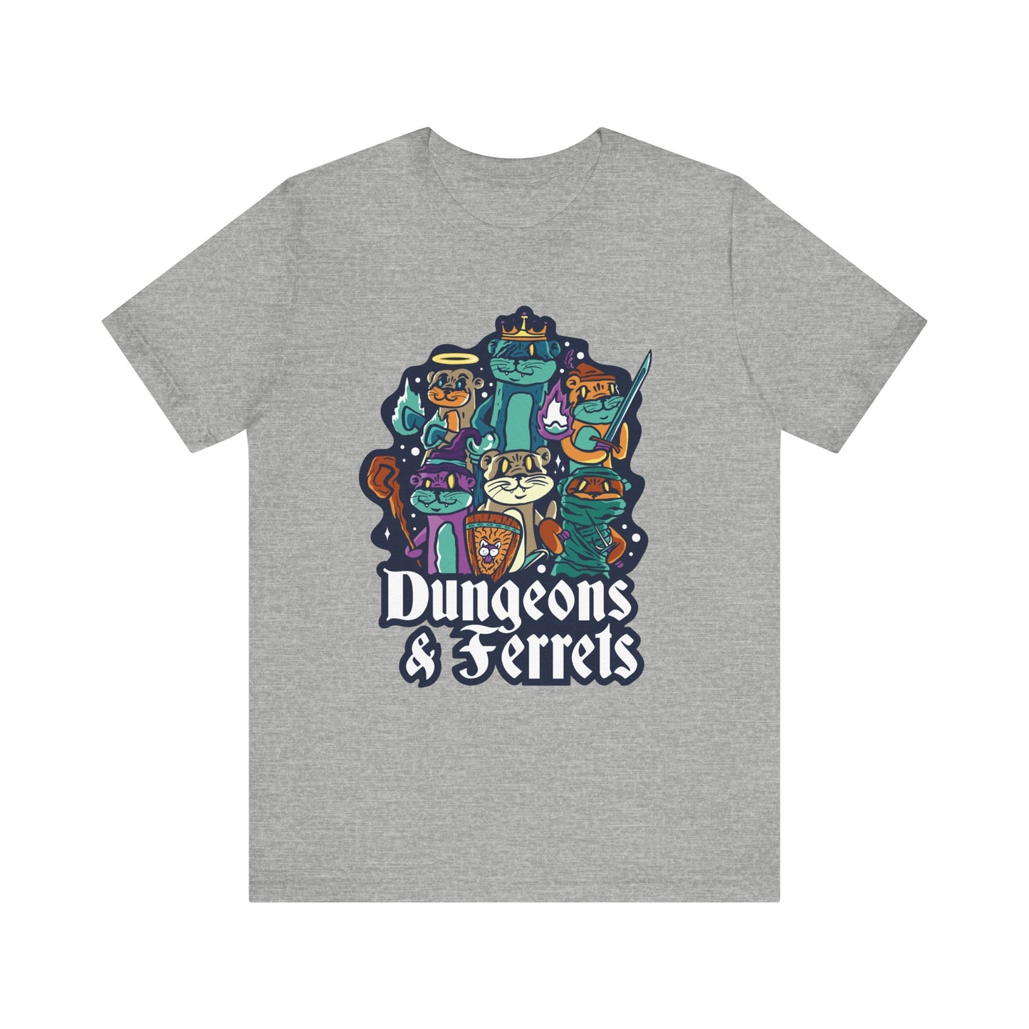 Dungeons and Ferrets Shirt | D&D Parody Game Tee for Ferret Lovers | Roleplaying Fantasy Game | Fun Nerdy Gift Ideas Ferret Gift Idea