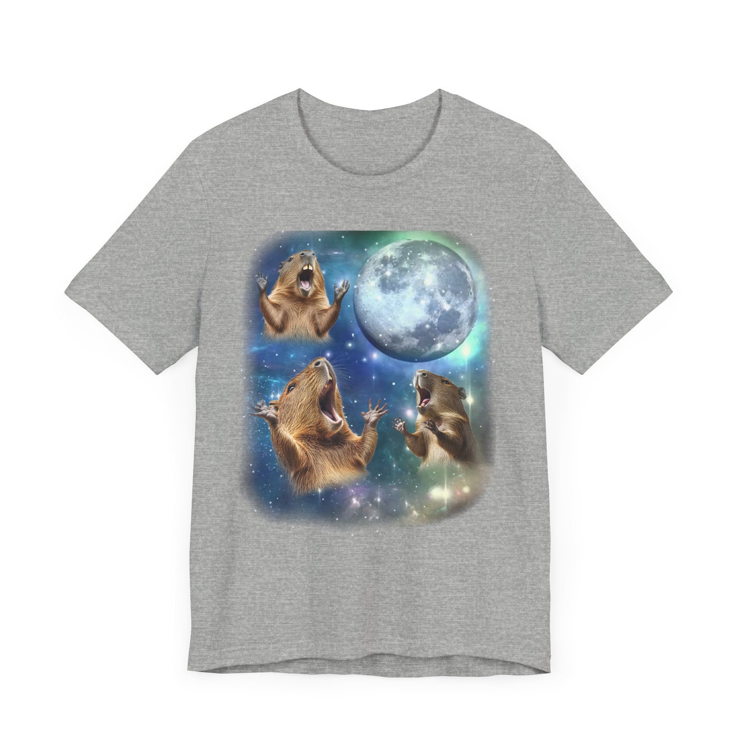 Capybara Howling at the Moon Shirt | Vintage 90s Inspired Capybara Tee | Retro Animal Lover Gift | Chill Capybara Style Laid-Back Pet Vibes
