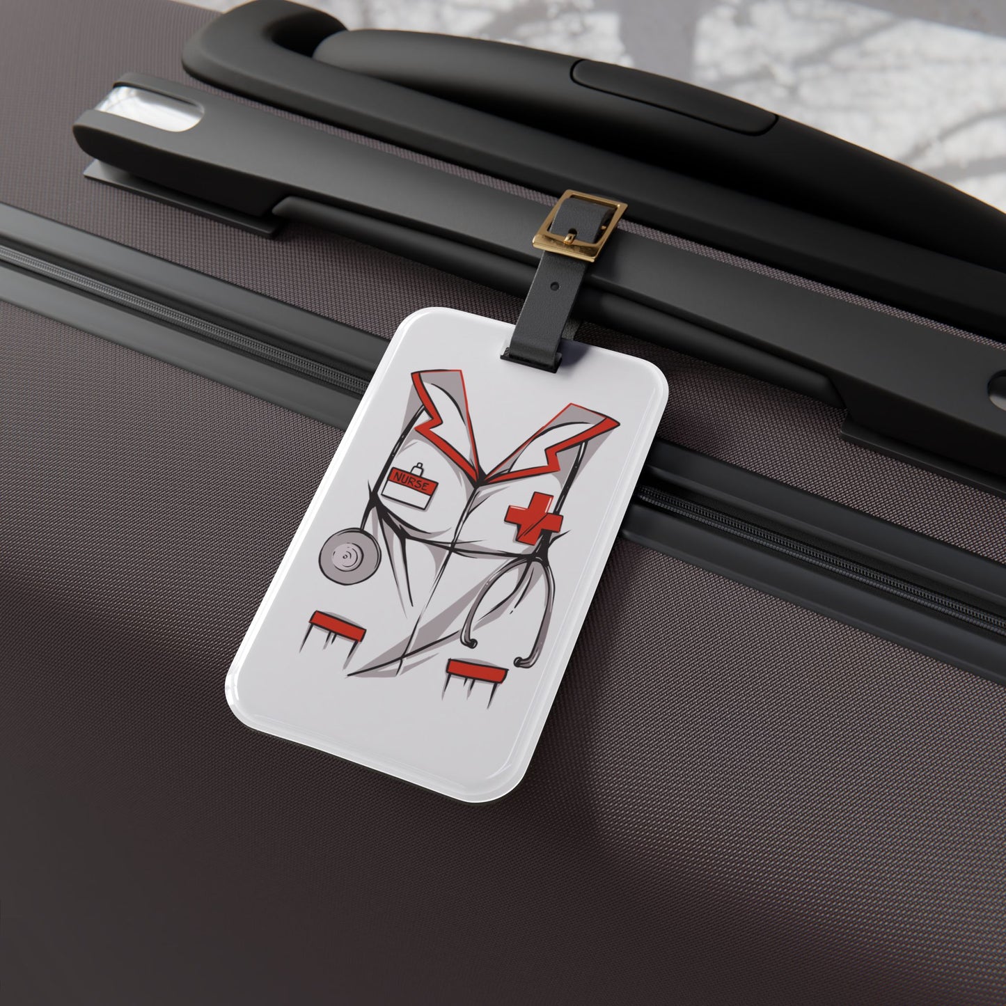Funny Nurse Coat Luggage Tag Nurse Suitcase ID Tag Travel Bug Gifts Nurses Medical Hero Travel Accessory Airline Baggage Tag Healthcare Pros