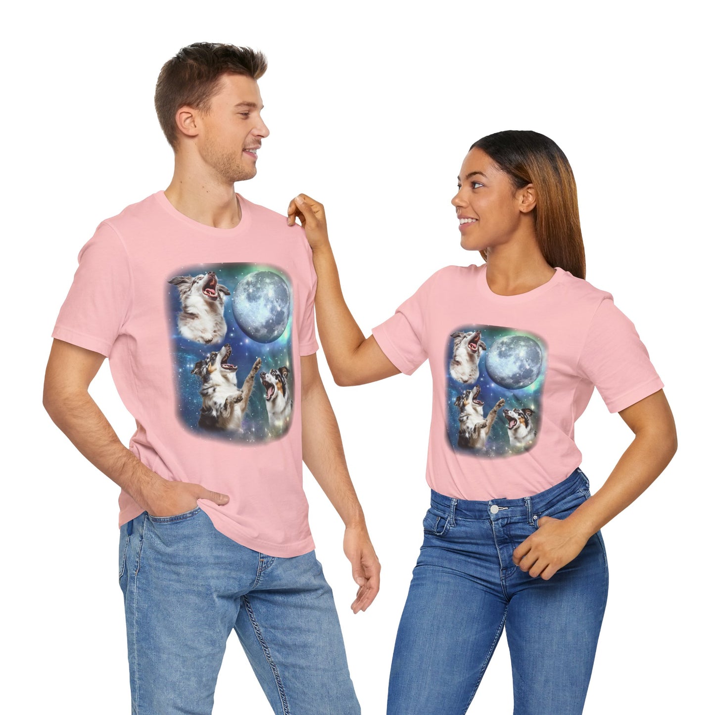 Australian Shepherd Howling at Moon Shirt Vintage 90s-Inspired Aussie Dog Lover Tee Funny Shepherd Dog Shirt Dog Owner Gift Retro Animal