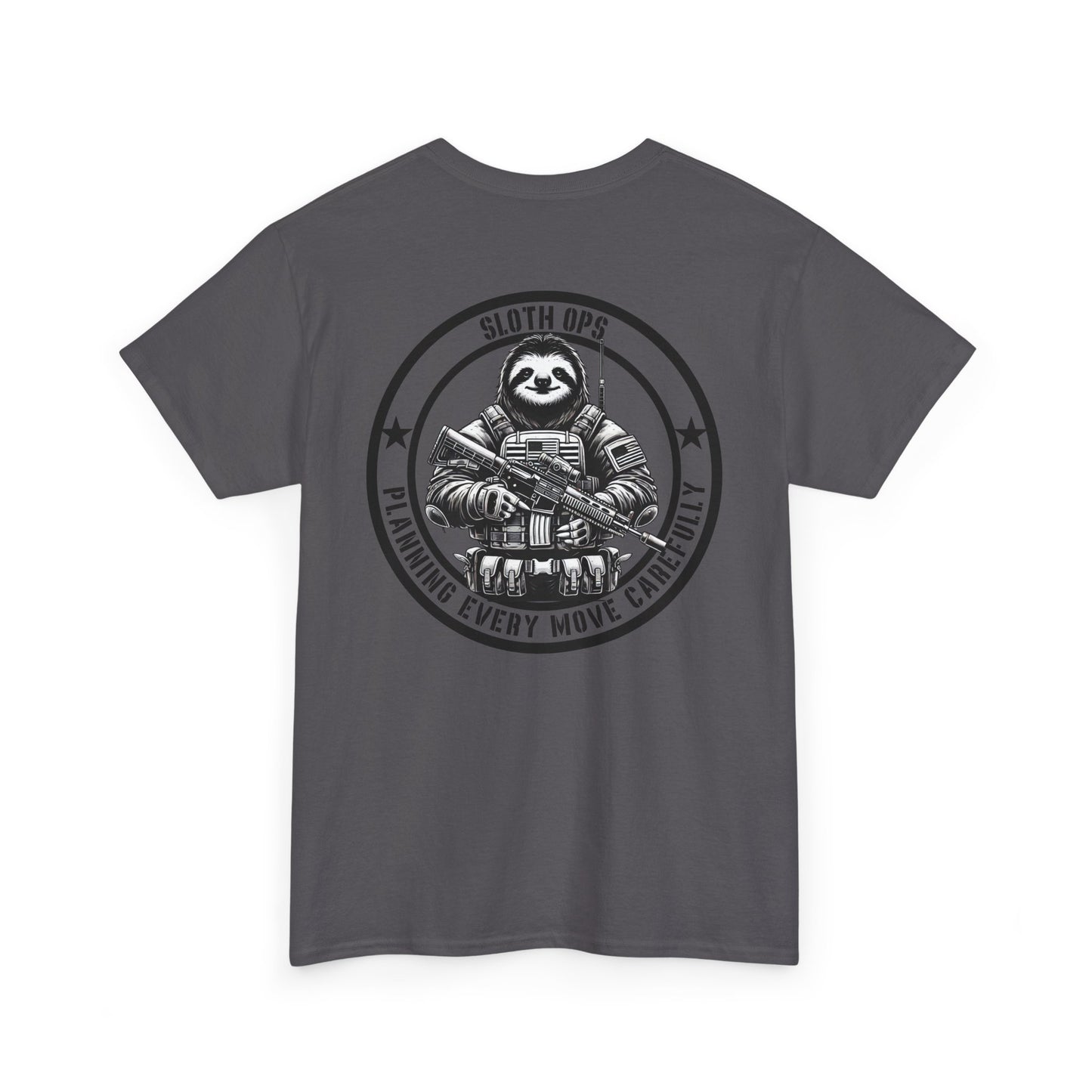 Tactical Sloth Ops Shirt | Funny Sloth Military-Inspired Tee | Patriotic Humor Gift for Sloth Lovers | Slow Steady Tactical Graphic Design
