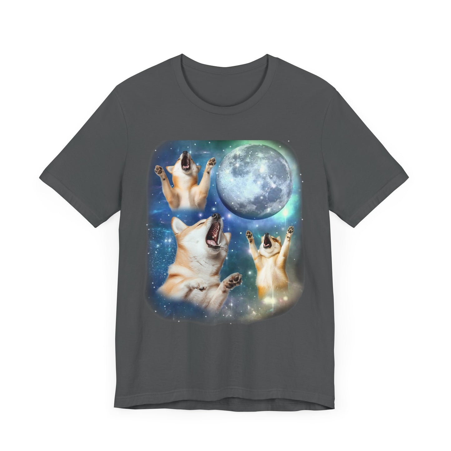 Shiba Inu Howling at the Moon Shirt | Crypto Dog Vintage 90s Inspired Tee | Funny Dog Lover Gift | Retro Shiba Vibes | Humorous Dog Design
