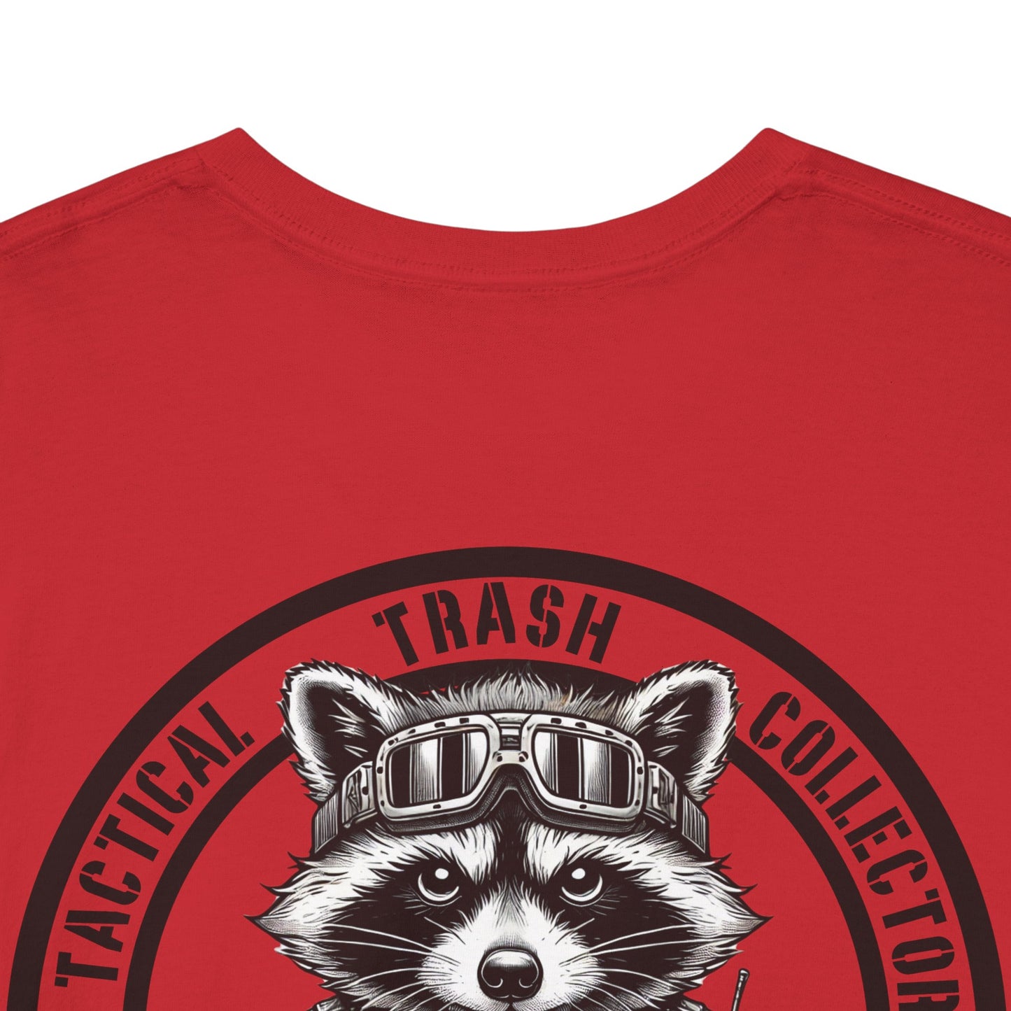 Tactical Trash Collector Shirt | Funny Tactical Raccoon Tee | Military-Inspired Graphic Humor Outdoors Fans | Unique Patriotic Design Gift