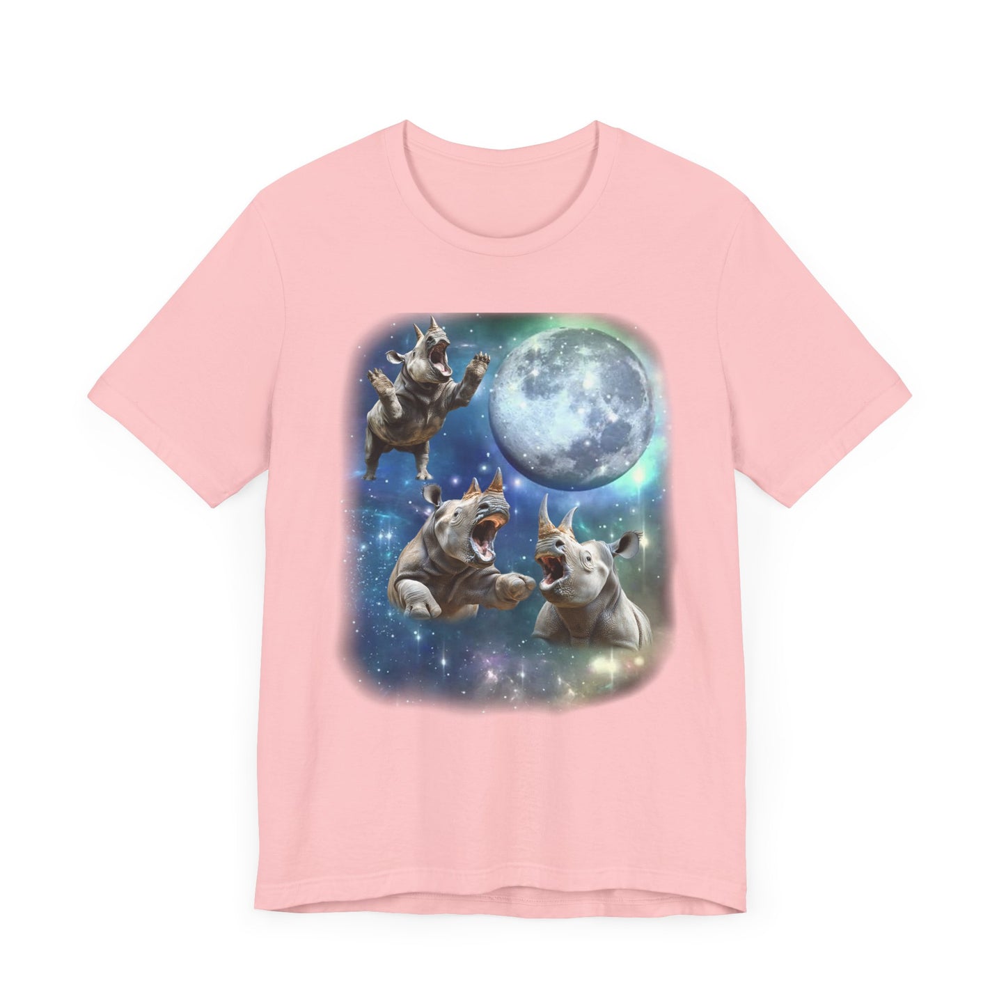 Rhino Howling at the Moon Shirt | Vintage 90s Inspired Rhinoceros Tee | Funny Rhino Gift | Retro Animal Vibes | Humorous Rhino Design