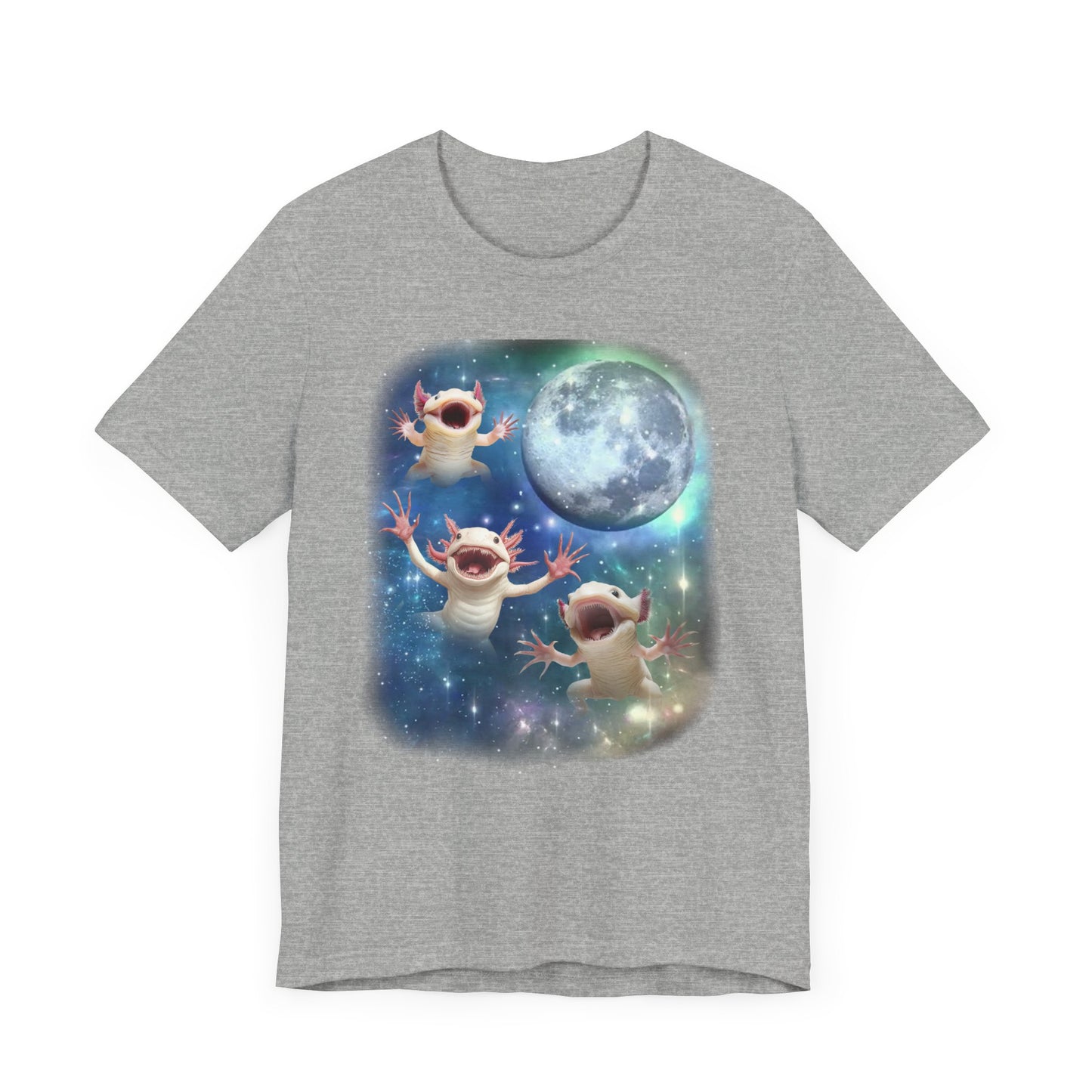 Axolotl Howling at the Moon Shirt | Vintage 90s-Inspired Aquatic Salamander Tee | Funny Axolotl Lover Gift | Unique Amphibian Owner Shirt