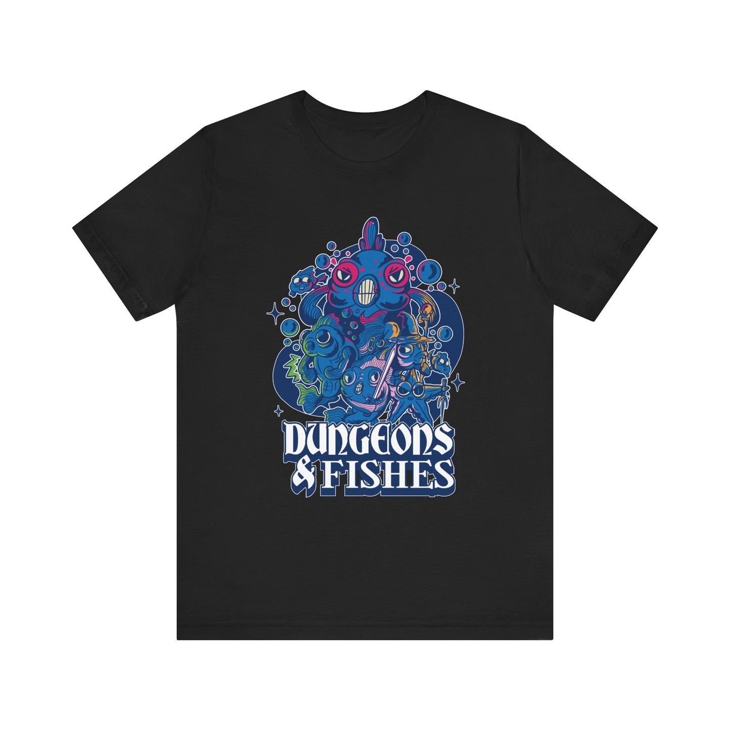 Dungeons and Fish Shirt | D&D Parody Game Tee for Fish Lovers | Aquatic Roleplaying Fantasy Game | Nerdy Gift Ideas Gamers Funny Fish Shirt