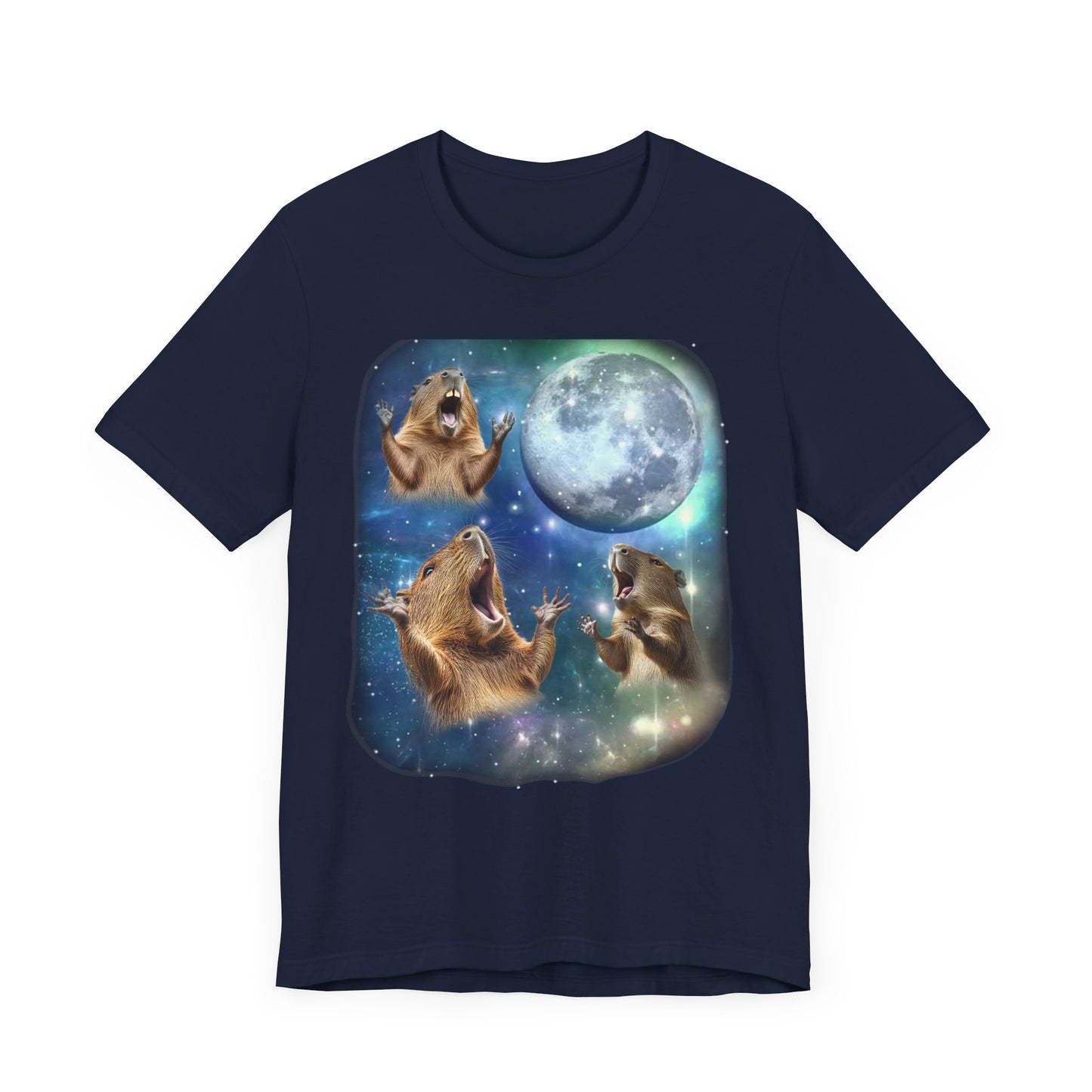Capybara Howling at the Moon Shirt | Vintage 90s Inspired Capybara Tee | Retro Animal Lover Gift | Chill Capybara Style Laid-Back Pet Vibes