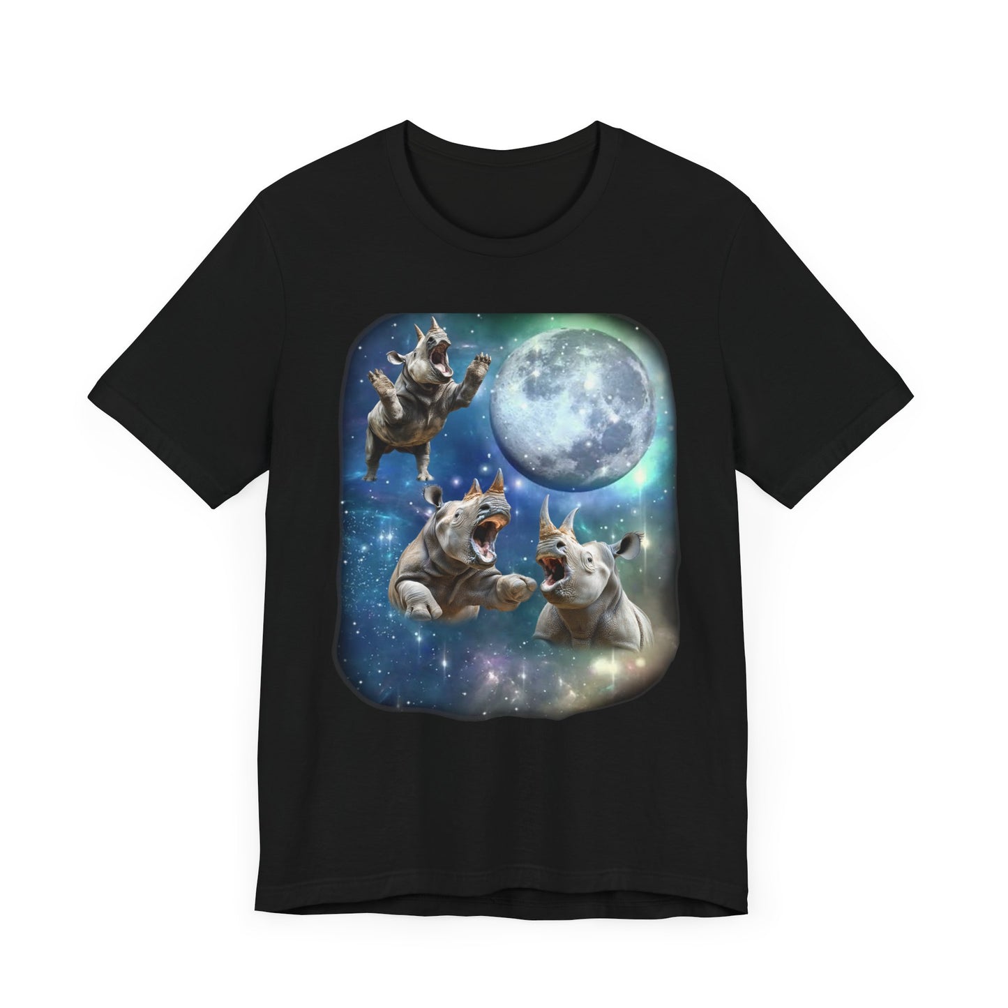 Rhino Howling at the Moon Shirt | Vintage 90s Inspired Rhinoceros Tee | Funny Rhino Gift | Retro Animal Vibes | Humorous Rhino Design