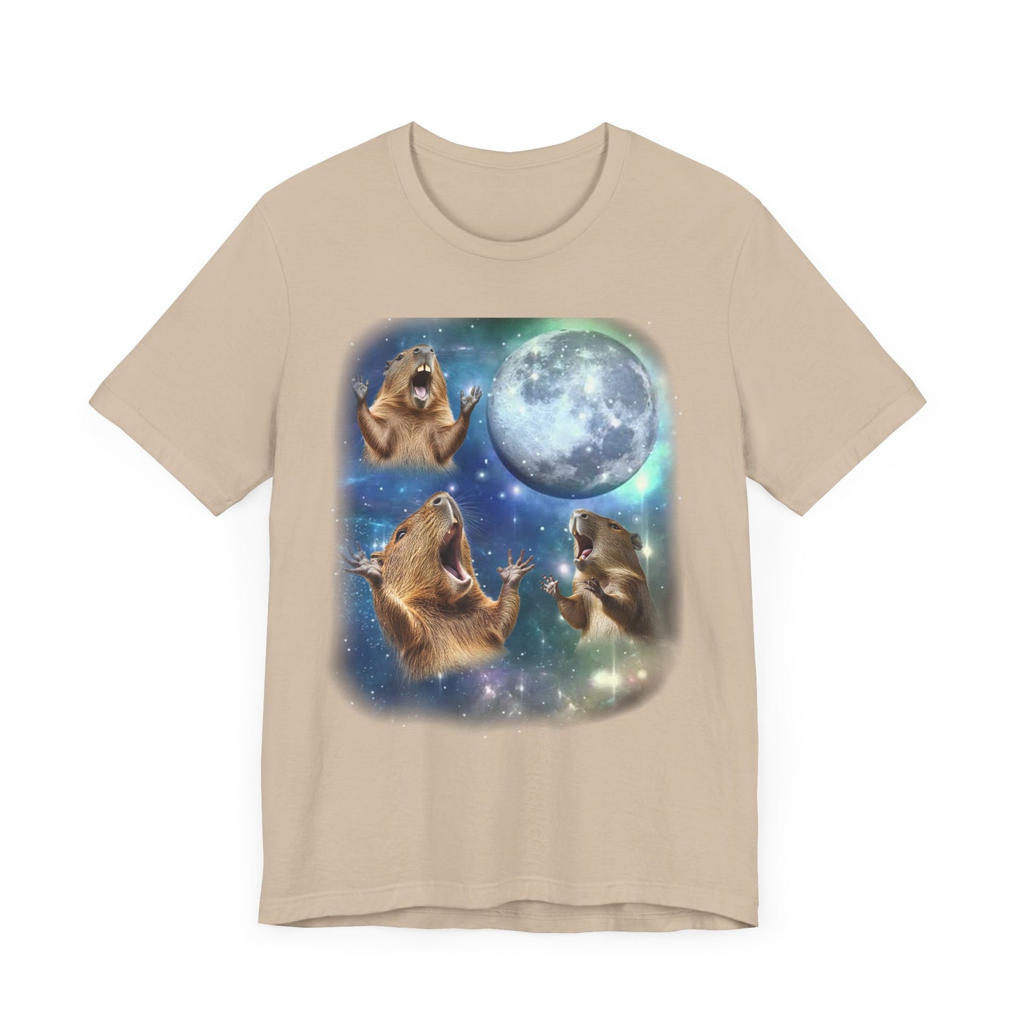 Capybara Howling at the Moon Shirt | Vintage 90s Inspired Capybara Tee | Retro Animal Lover Gift | Chill Capybara Style Laid-Back Pet Vibes