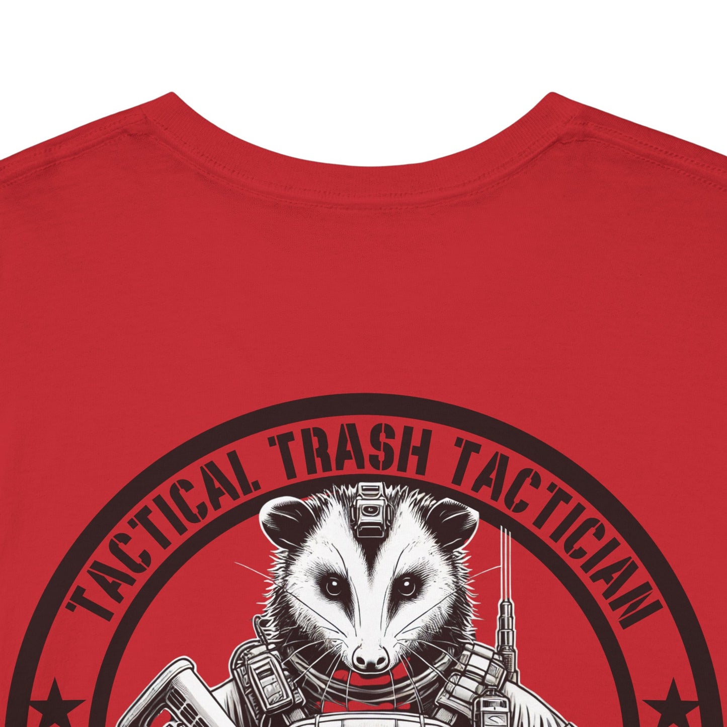 Tactical Trash Tactician Shirt | Opossum Soldier Tee | Funny Military-Inspired Opossum Shirt Patriotic Humor Graphic Tactical Wildlife Fans