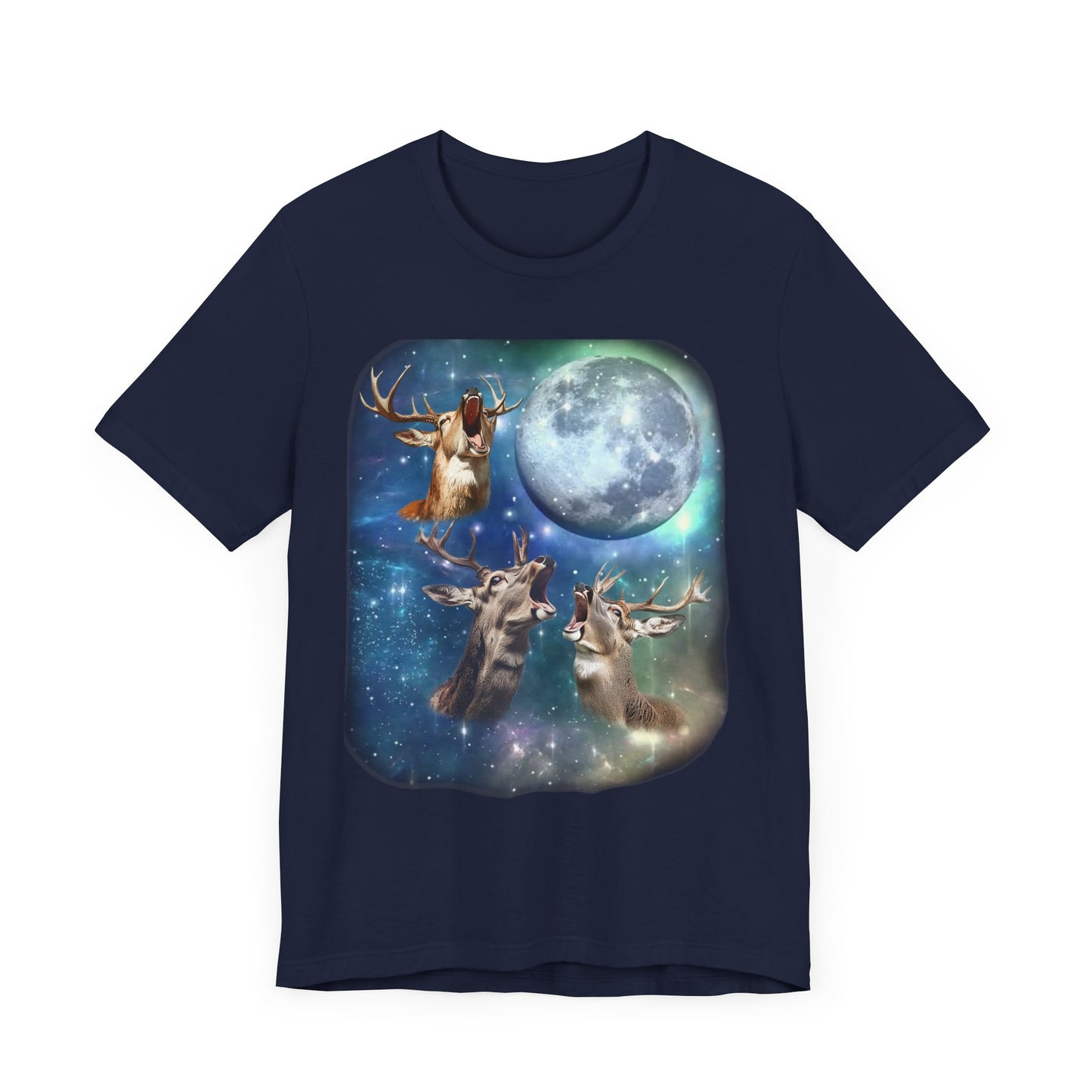 Wild Deer Howling at the Moon Shirt | Vintage 90s Inspired Deer Tee | Nature Lover Gift | Retro Wildlife Vibes | Funny Deer Humor