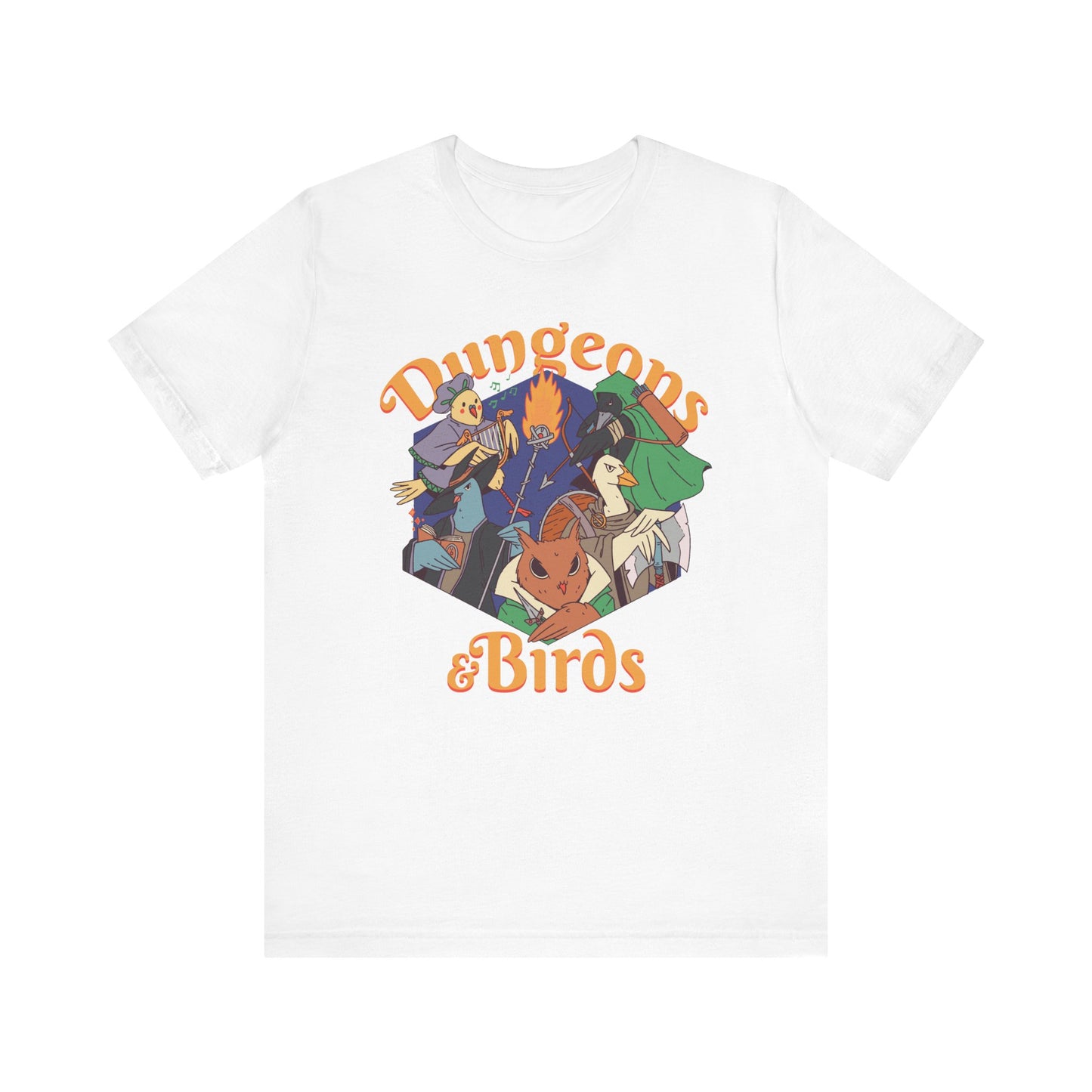 Dungeons and Birds Shirt | D&D Parody Game Tee for Bird Lovers | Roleplaying Fantasy Game | Fun Nerdy Gift Ideas Funny Bird Shirt