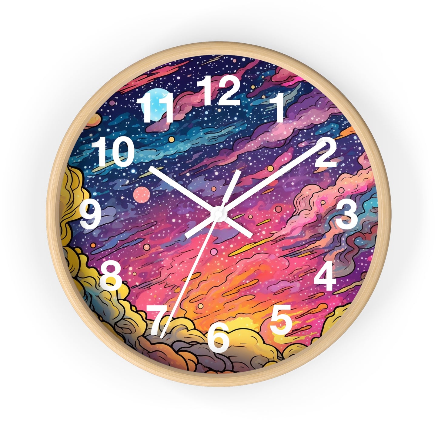 Vibrant Abstract Wall Clock | Trippy Psychedelic Decor for Dorm | Mind Bending Rave Art | Battery Operated | Unique Student Gift