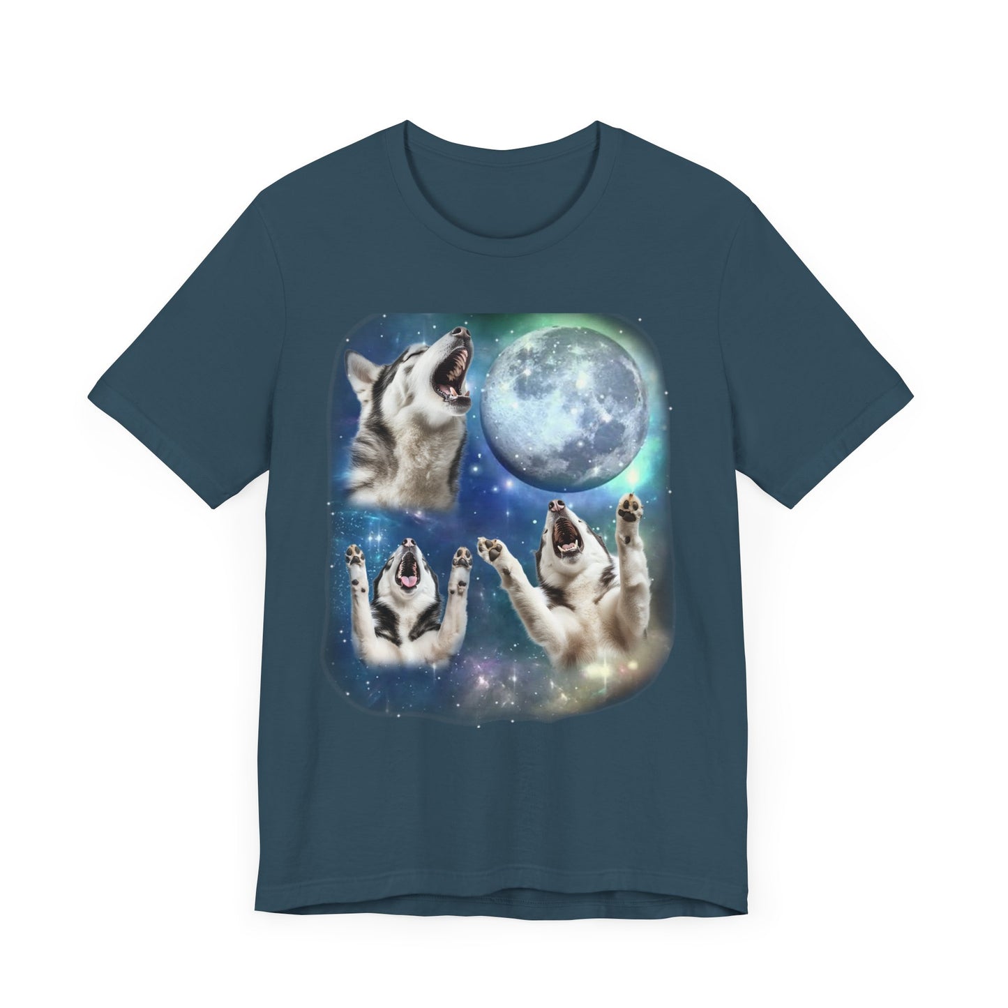 Siberian Husky Howling at the Moon Shirt Vintage 90s Inspired Dog Tee Funny Husky Lover Gift Retro Dog Vibes Humorous Siberian Husky Design