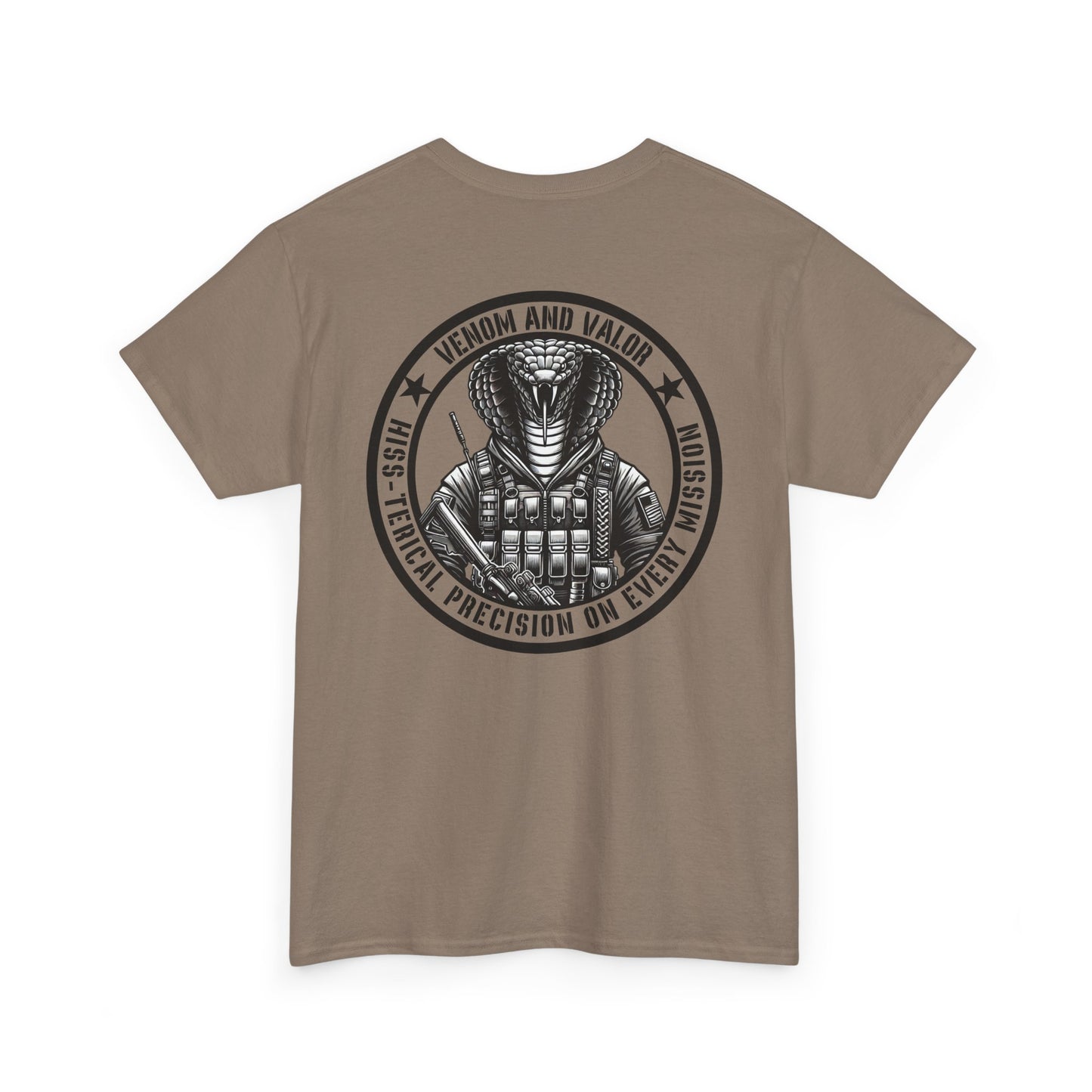 Tactical Cobra Snake Shirt | Venom and Valor Tee | Funny Military-Inspired Patriotic Gift | Snake Lovers Design | Bold Striking Snake Humor