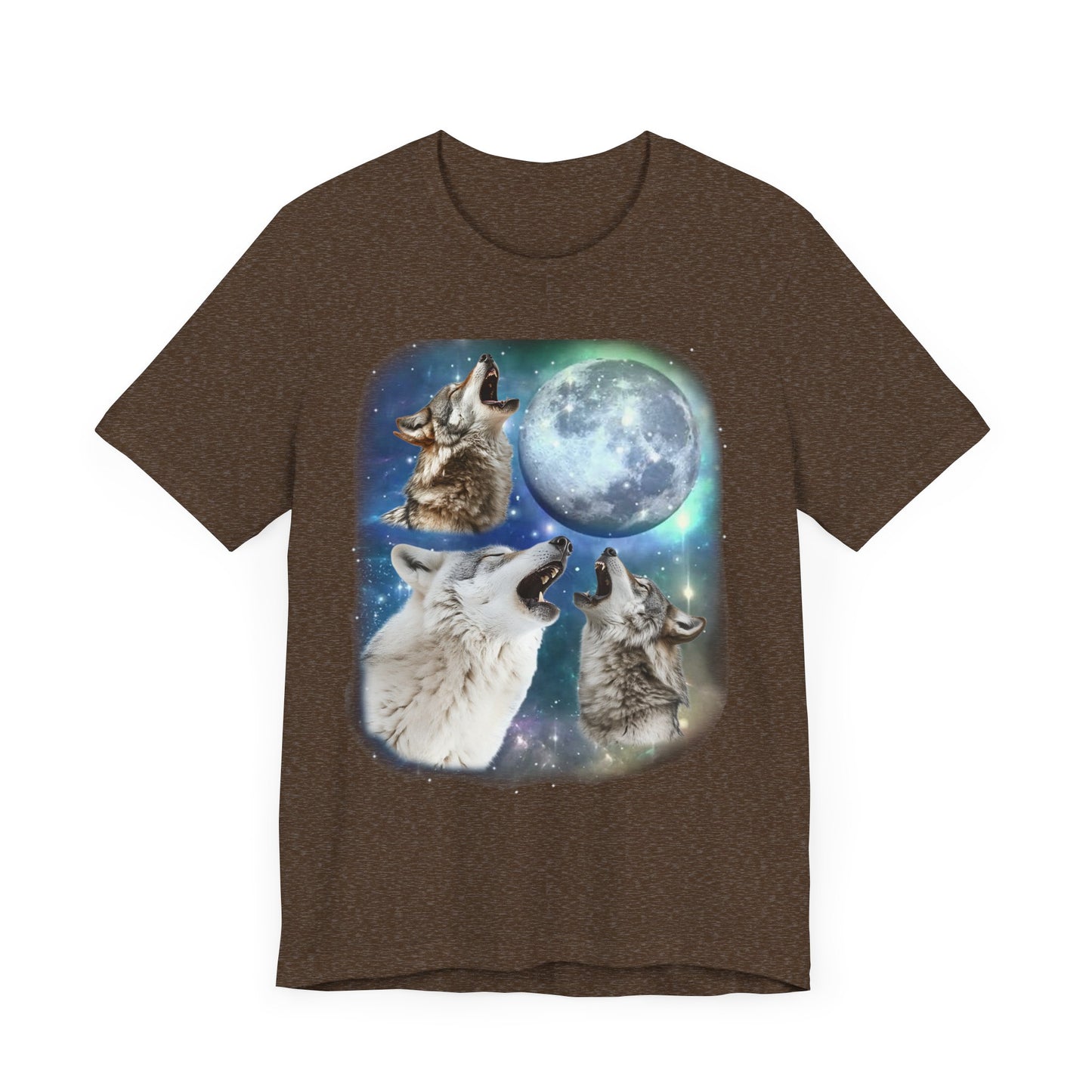 Wolf Howling At Moon Shirt | 90s Inspired Howling Wolf Tee Wild Nature Animal Gift | Retro Wilderness Vibes Cool Wolf Lover Shirt Wolf Gift