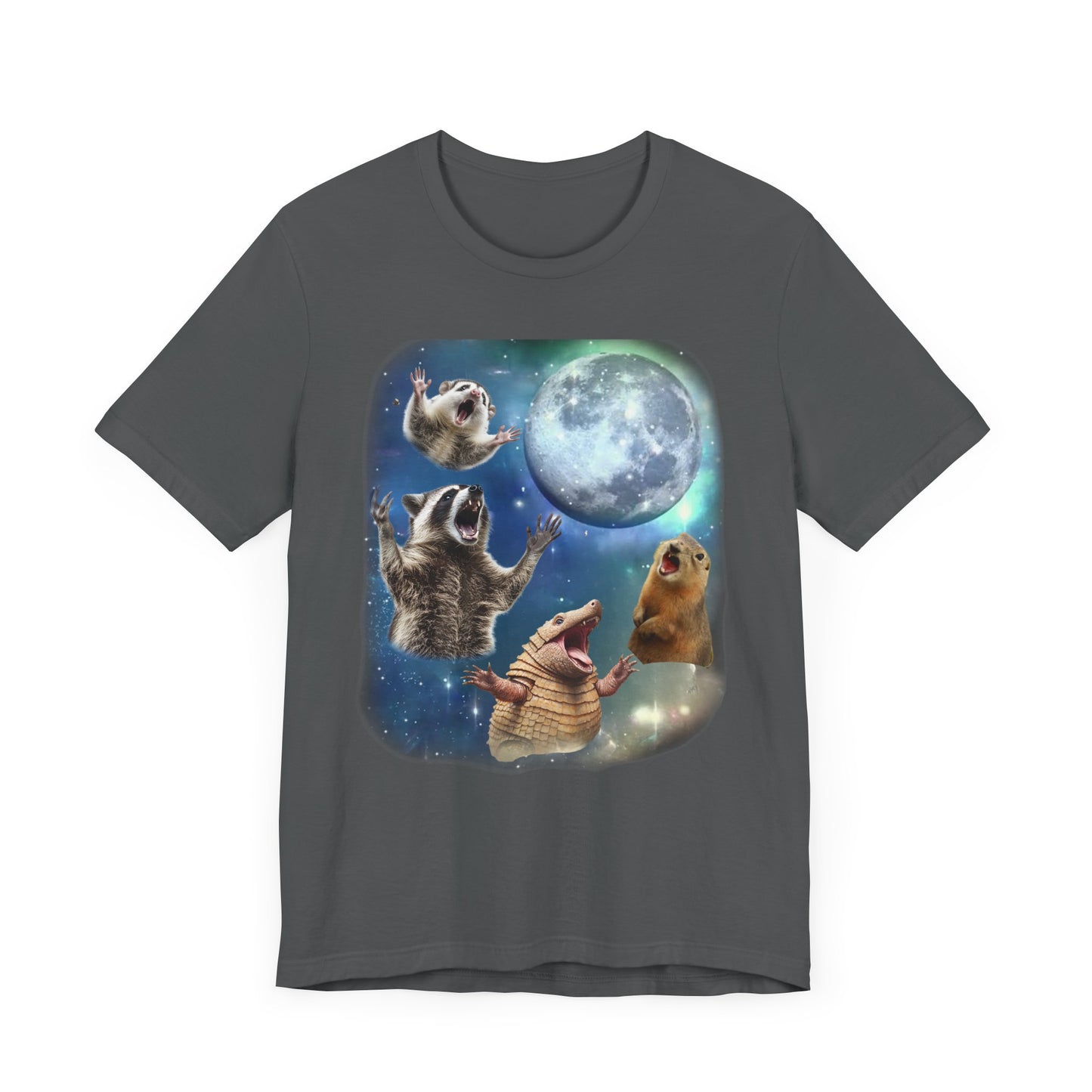 Feral Animals Howling at the Moon Shirt | Funny Raccoon, Opossum, Armadillo & Prairie Dog Tee | '90s-Inspired Animal Humor Shirt