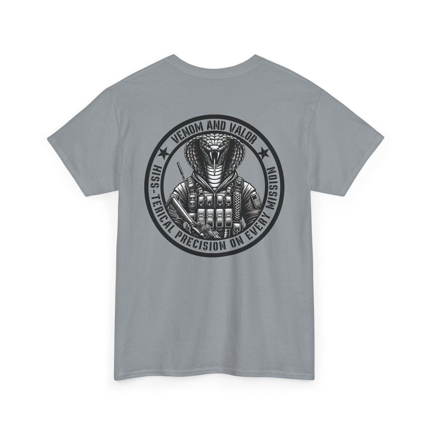 Tactical Cobra Snake Shirt | Venom and Valor Tee | Funny Military-Inspired Patriotic Gift | Snake Lovers Design | Bold Striking Snake Humor