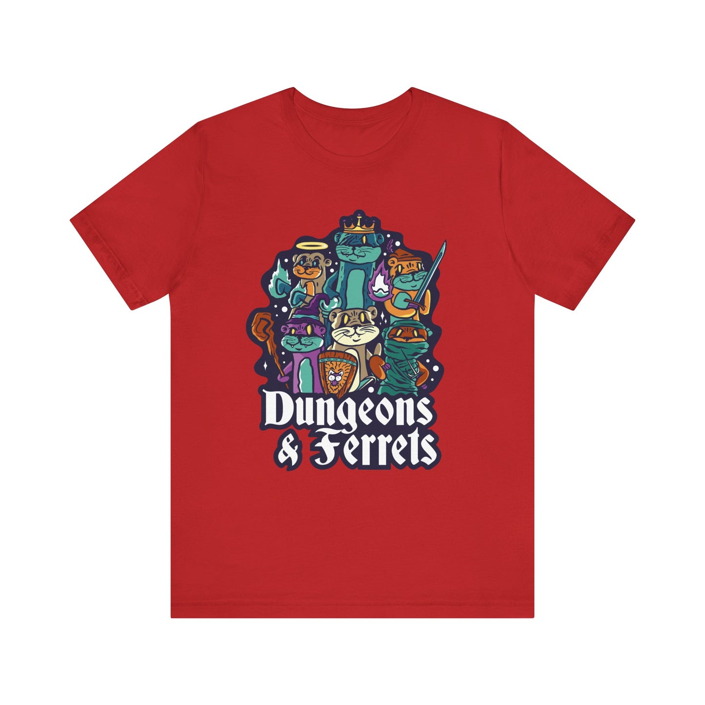 Dungeons and Ferrets Shirt | D&D Parody Game Tee for Ferret Lovers | Roleplaying Fantasy Game | Fun Nerdy Gift Ideas Ferret Gift Idea