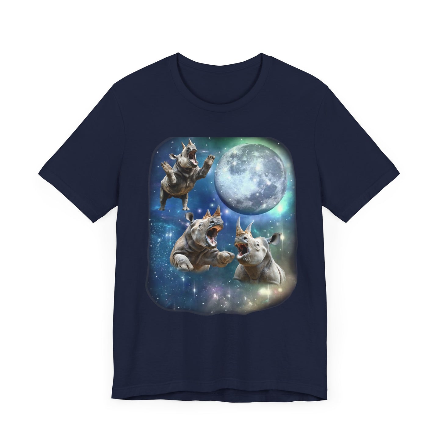 Rhino Howling at the Moon Shirt | Vintage 90s Inspired Rhinoceros Tee | Funny Rhino Gift | Retro Animal Vibes | Humorous Rhino Design