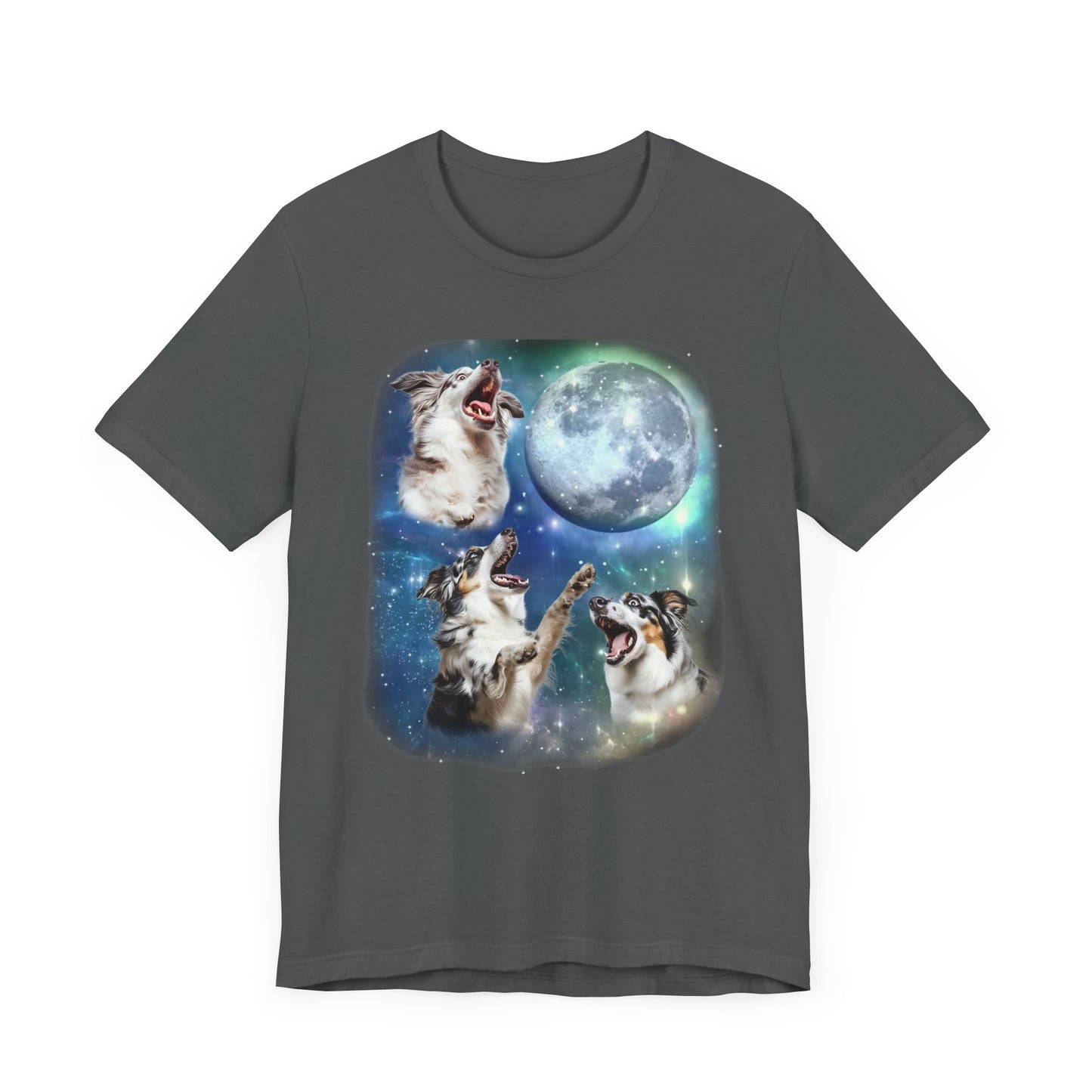 Australian Shepherd Howling at Moon Shirt Vintage 90s-Inspired Aussie Dog Lover Tee Funny Shepherd Dog Shirt Dog Owner Gift Retro Animal
