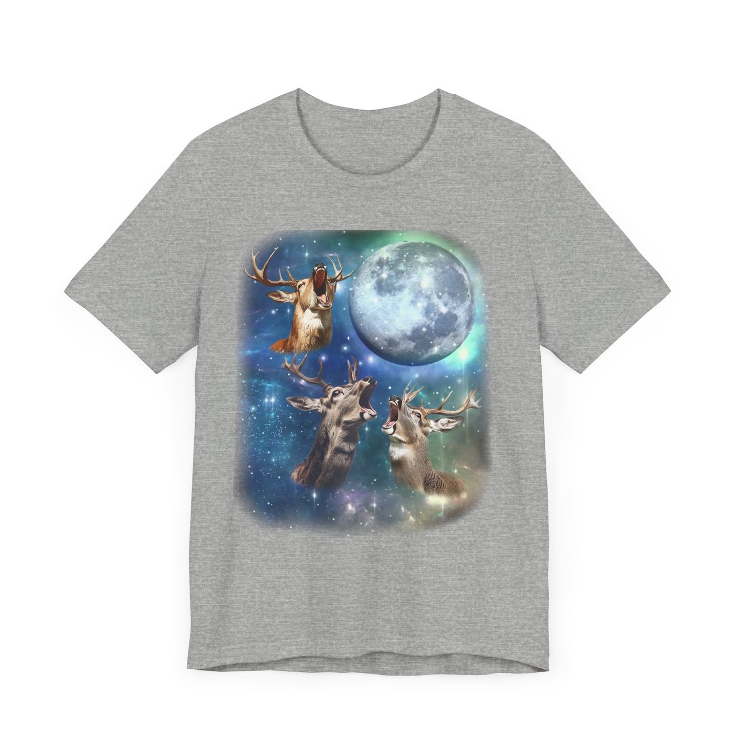 Wild Deer Howling at the Moon Shirt | Vintage 90s Inspired Deer Tee | Nature Lover Gift | Retro Wildlife Vibes | Funny Deer Humor