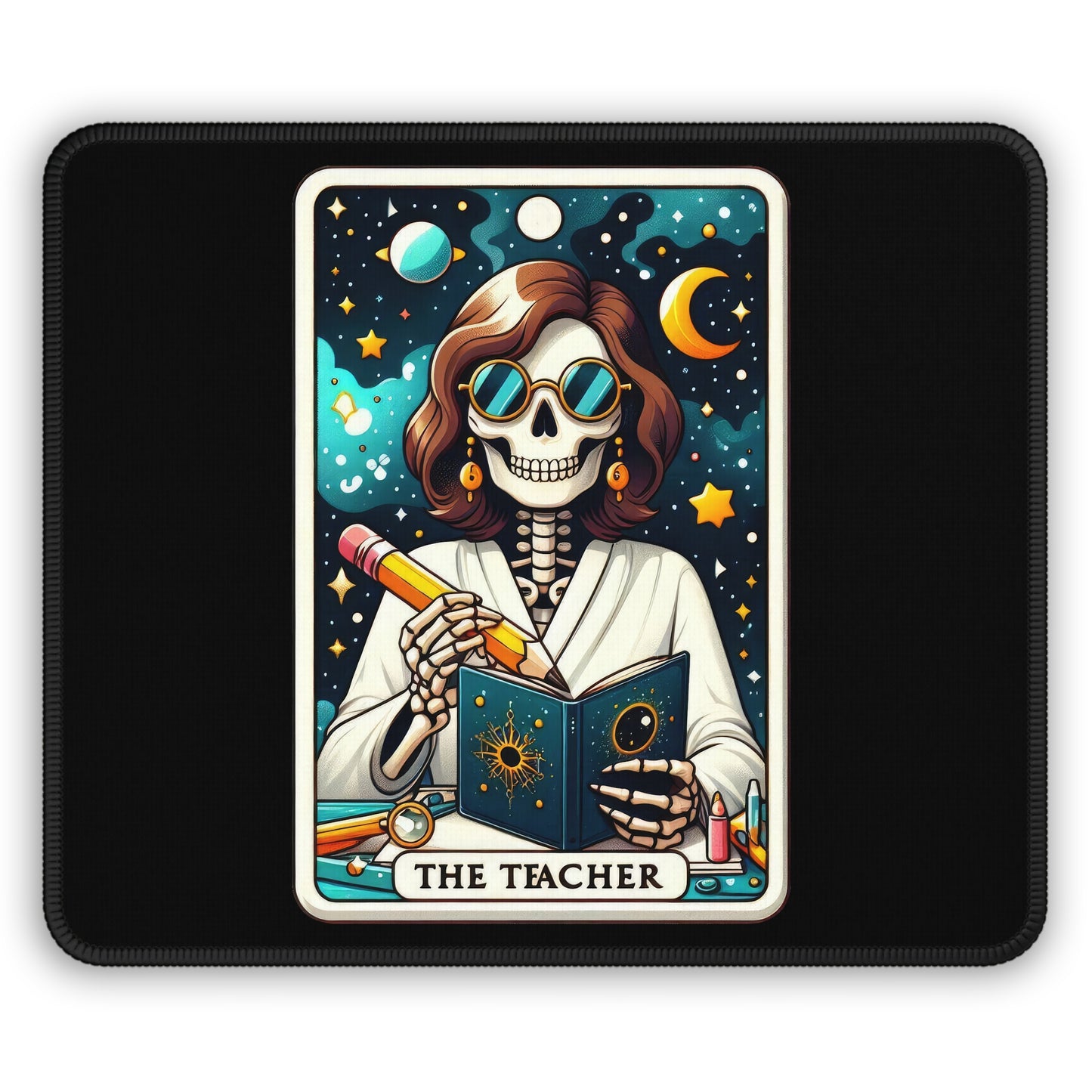 Teacher Tarot Card Non Slip Mouse Pad Educational Office Desk Teacher Appreciation Gift Classroom Desk Mat Tarot-Inspired Teaching Accessory
