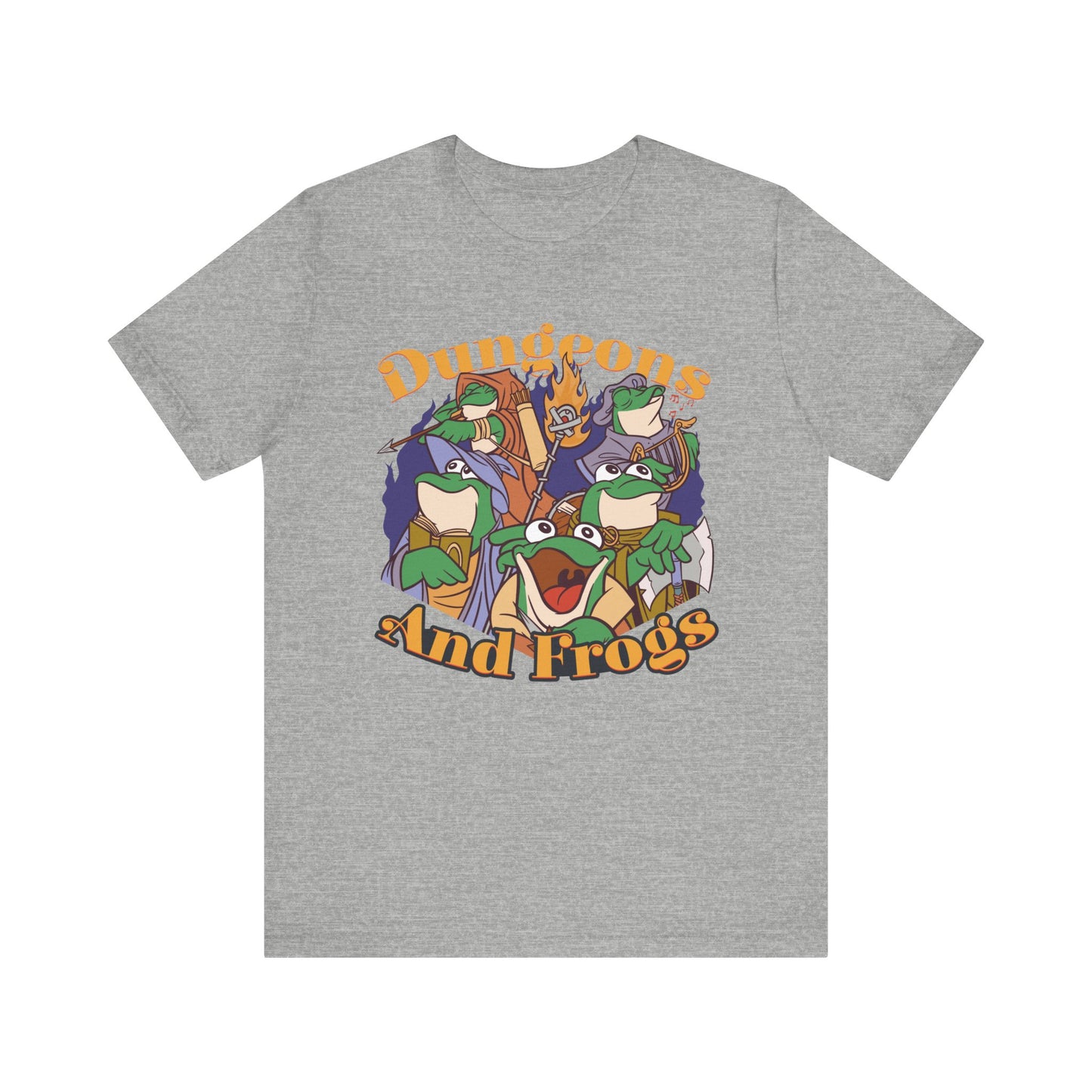 Dungeons and Frogs Shirt | D&D Parody Game Tee for Frog Lovers | Roleplaying Fantasy Game | Nerdy Gift Ideas for Gamers Funny Frog Shirt