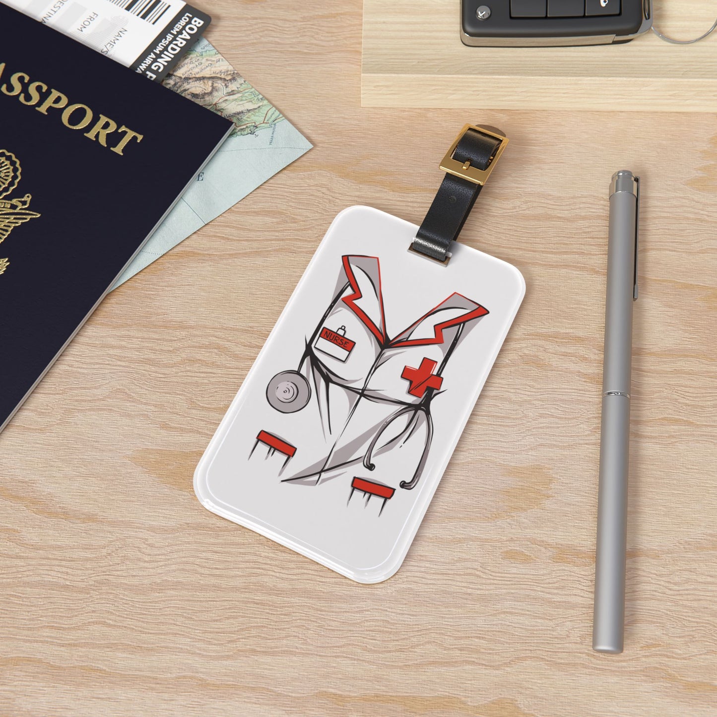 Funny Nurse Coat Luggage Tag Nurse Suitcase ID Tag Travel Bug Gifts Nurses Medical Hero Travel Accessory Airline Baggage Tag Healthcare Pros