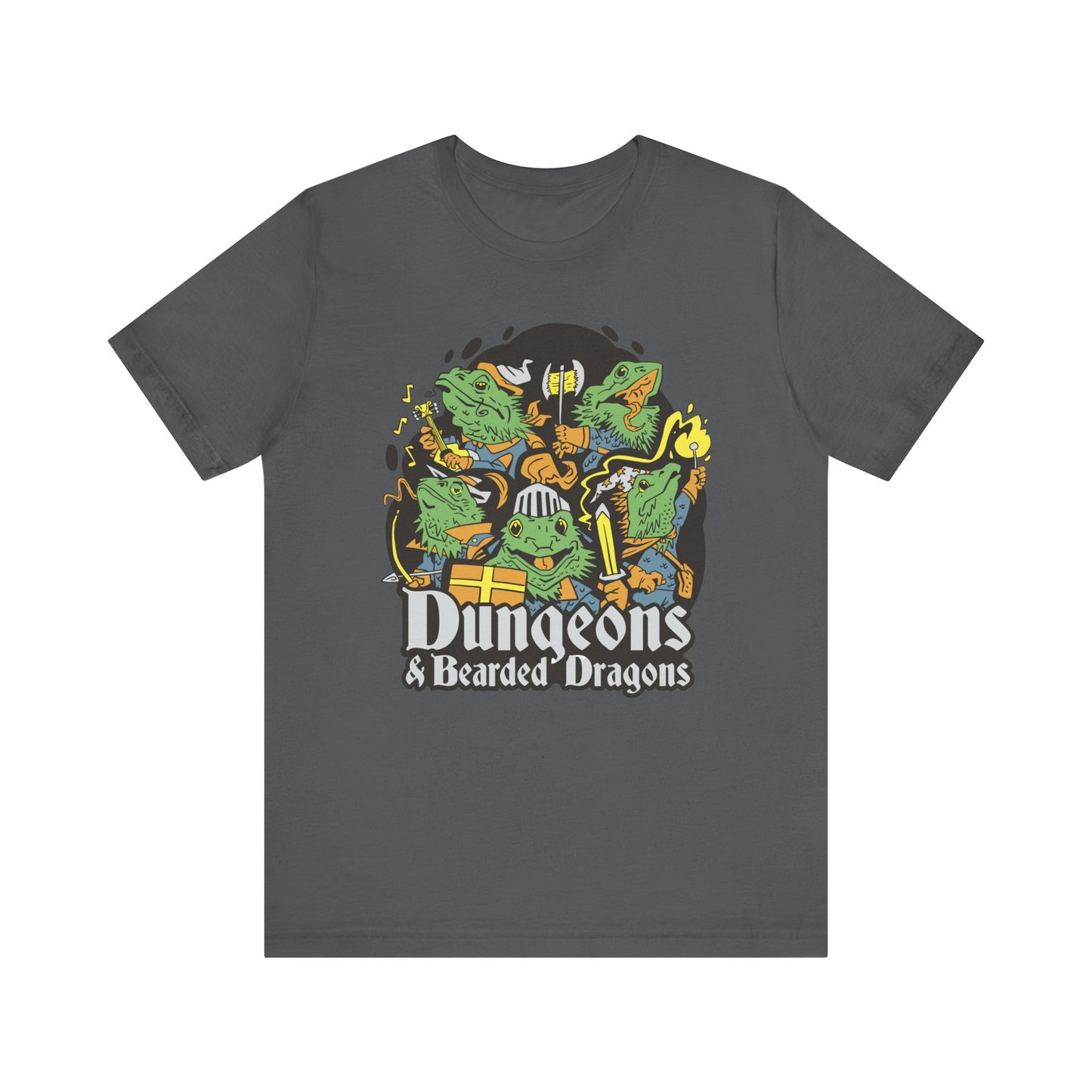 Dungeons and Bearded Dragons Tee | Funny Reptile Shirt for Bearded Dragon Lovers | Nerdy Gift Ideas | Parody Style Roleplaying Fantasy Game