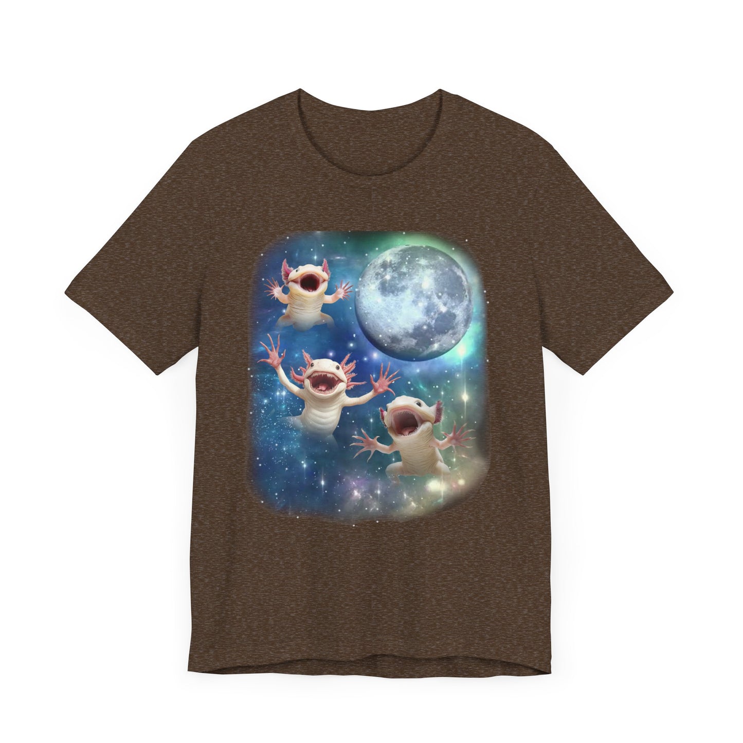 Axolotl Howling at the Moon Shirt | Vintage 90s-Inspired Aquatic Salamander Tee | Funny Axolotl Lover Gift | Unique Amphibian Owner Shirt