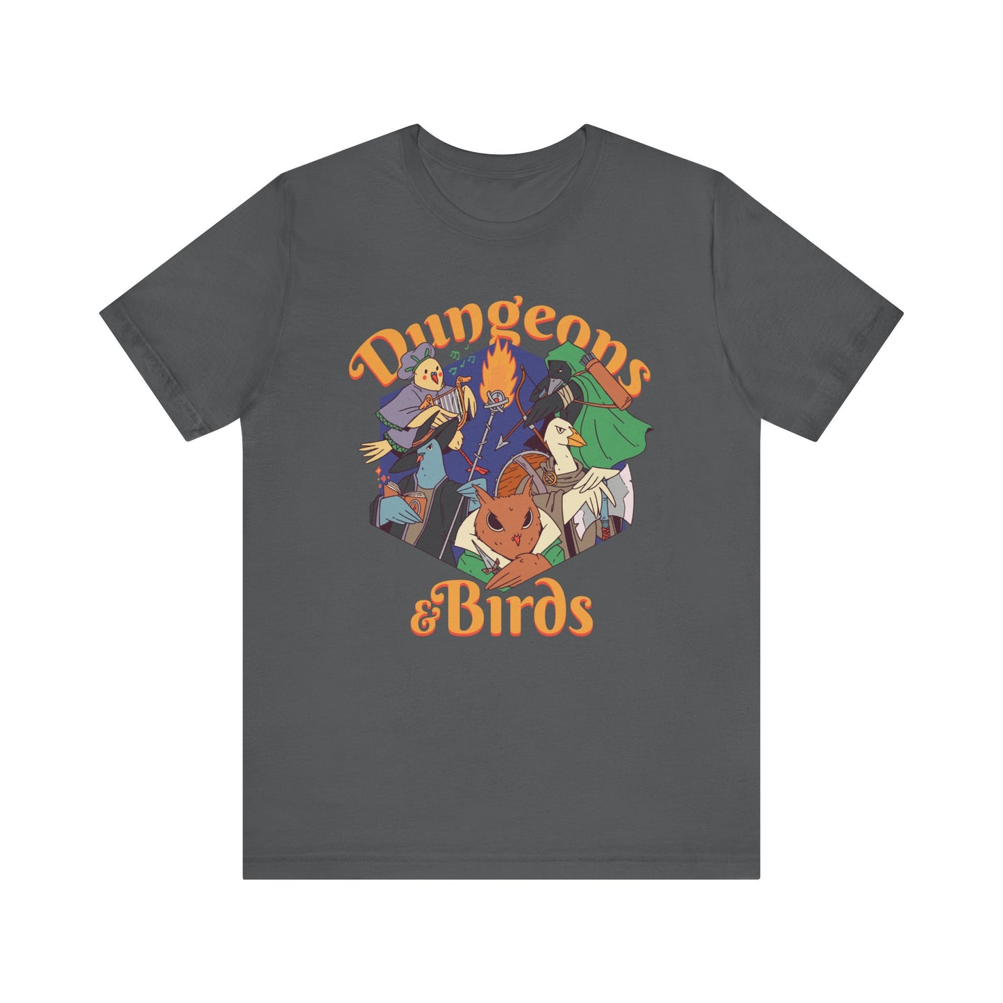 Dungeons and Birds Shirt | D&D Parody Game Tee for Bird Lovers | Roleplaying Fantasy Game | Fun Nerdy Gift Ideas Funny Bird Shirt