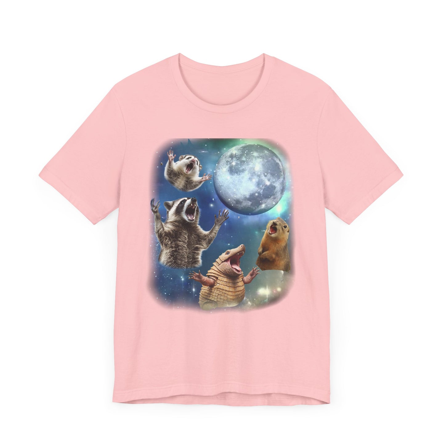 Feral Animals Howling at the Moon Shirt | Funny Raccoon, Opossum, Armadillo & Prairie Dog Tee | '90s-Inspired Animal Humor Shirt