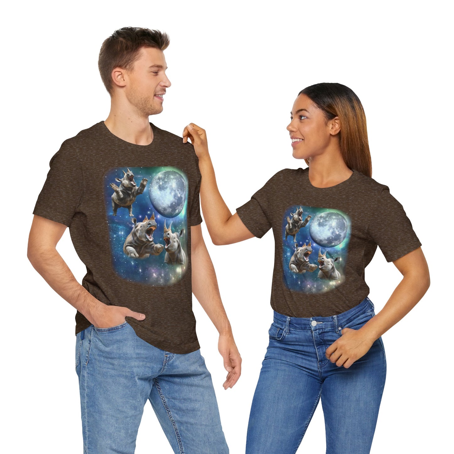 Rhino Howling at the Moon Shirt | Vintage 90s Inspired Rhinoceros Tee | Funny Rhino Gift | Retro Animal Vibes | Humorous Rhino Design