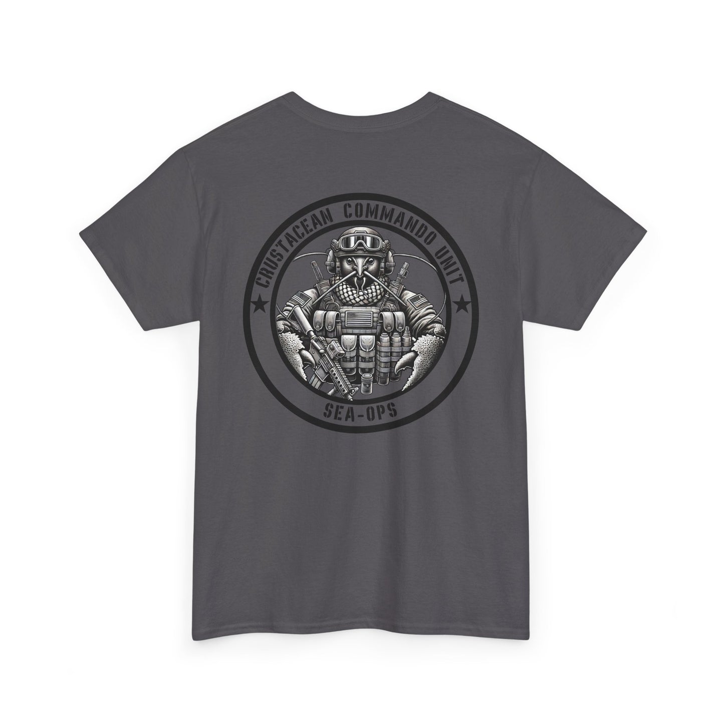 Crustacean Commando Unit Shirt | Tactical Lobster Tee | Funny Military-Inspired Lobster Shirt Patriotic Humor Graphic Seafood Tactical Fans