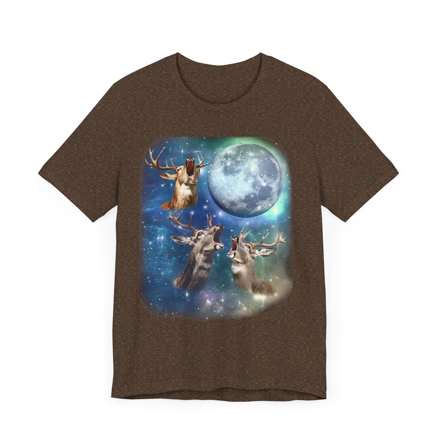 Wild Deer Howling at the Moon Shirt | Vintage 90s Inspired Deer Tee | Nature Lover Gift | Retro Wildlife Vibes | Funny Deer Humor