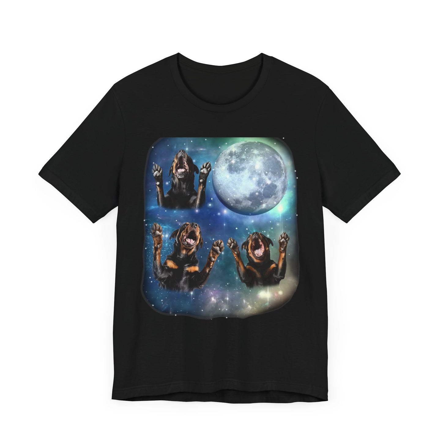Rottweiler Howling at the Moon Shirt Vintage 90s Inspired Rottweiler Tee Funny Dog Lover Gift Retro Animal Vibes Humorous Rottweiler Design