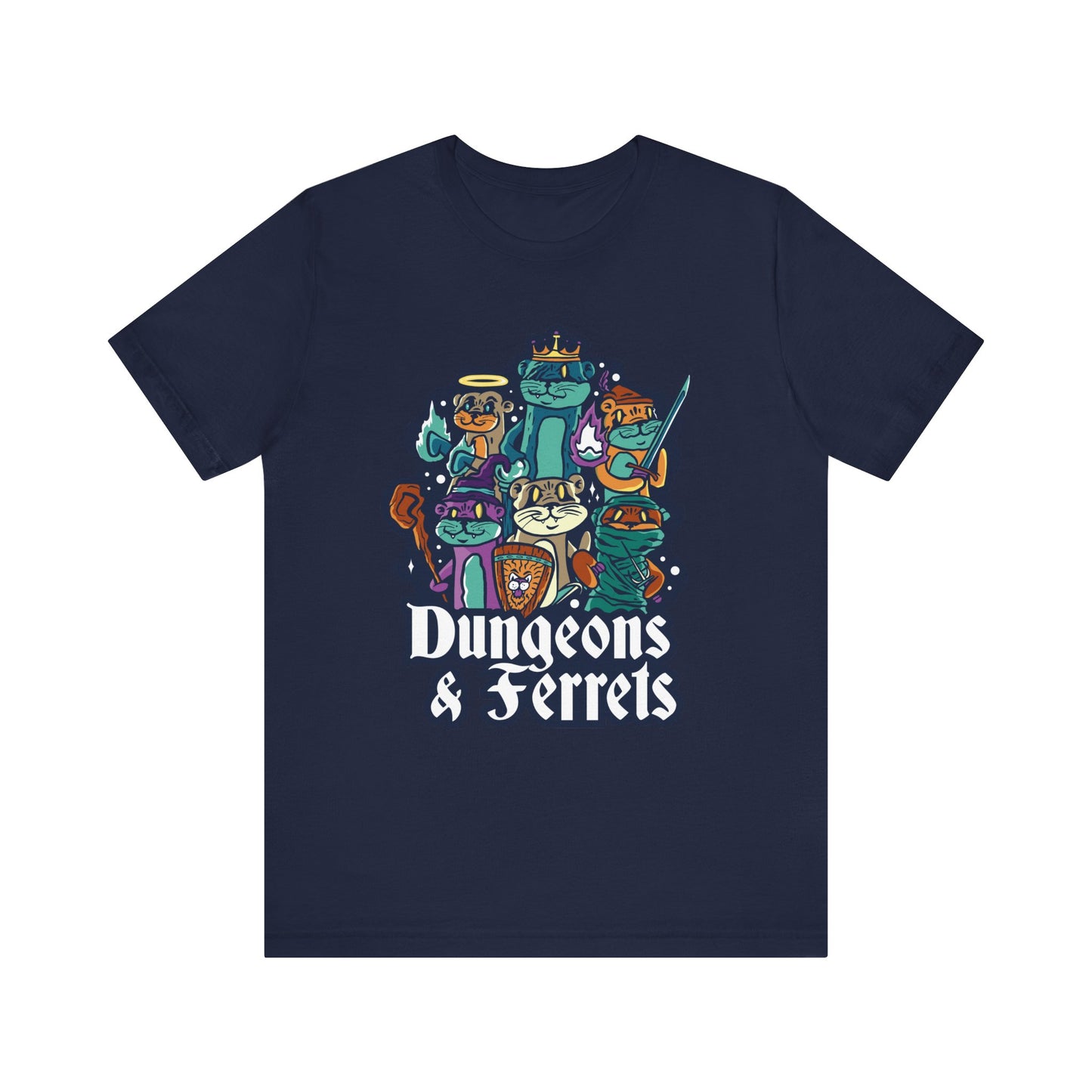 Dungeons and Ferrets Shirt | D&D Parody Game Tee for Ferret Lovers | Roleplaying Fantasy Game | Fun Nerdy Gift Ideas Ferret Gift Idea
