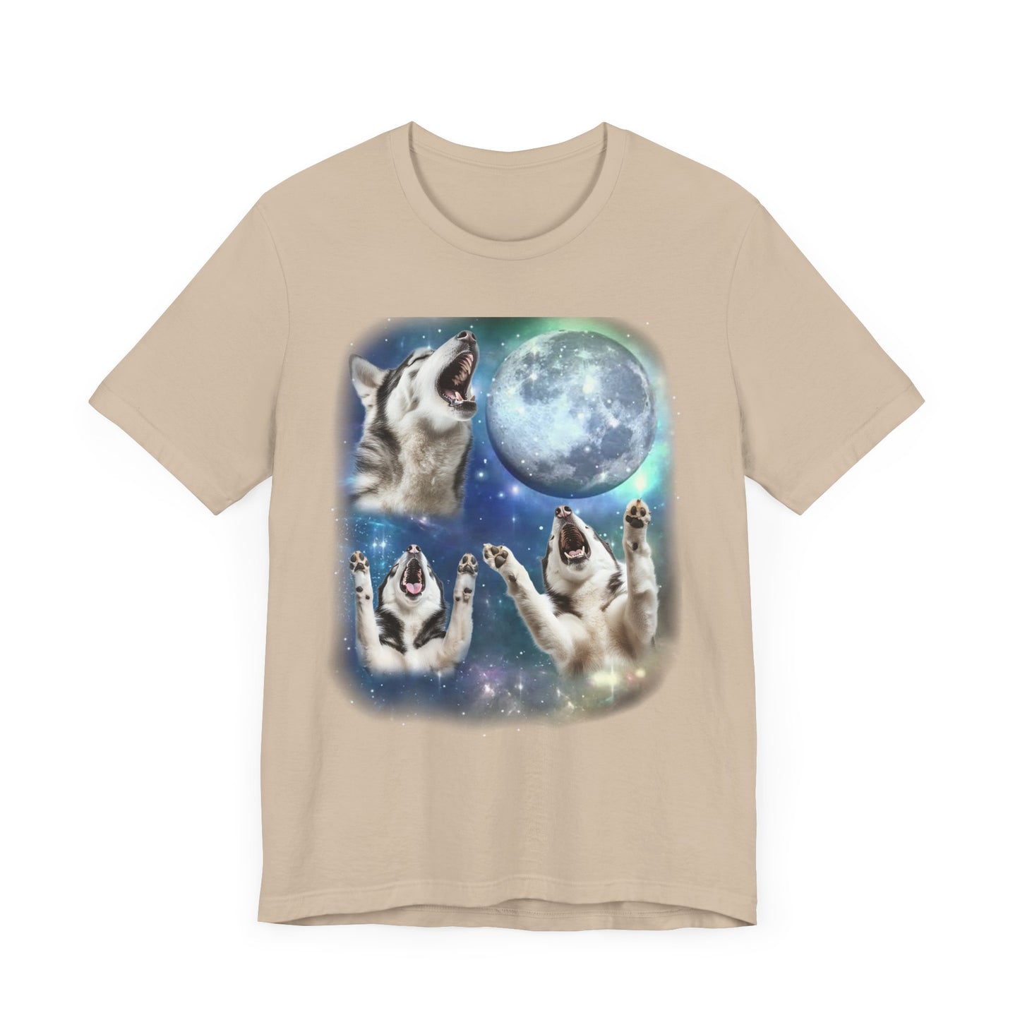 Siberian Husky Howling at the Moon Shirt Vintage 90s Inspired Dog Tee Funny Husky Lover Gift Retro Dog Vibes Humorous Siberian Husky Design