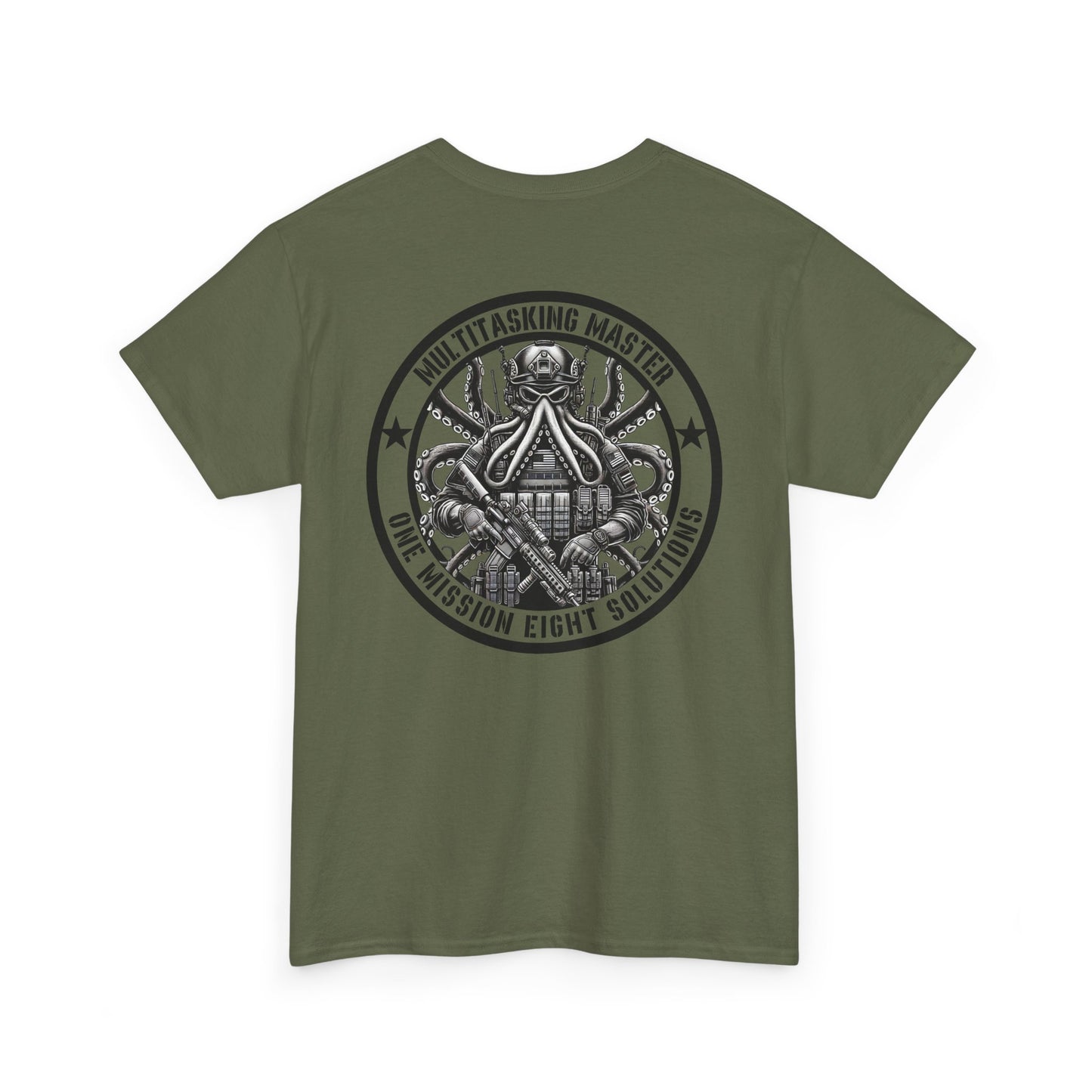 Tactical Octopus Shirt | Multitasking Master Tee | Funny Military-Inspired Octopus Gift Patriotic Tentacle Humor One Mission Eight Solutions