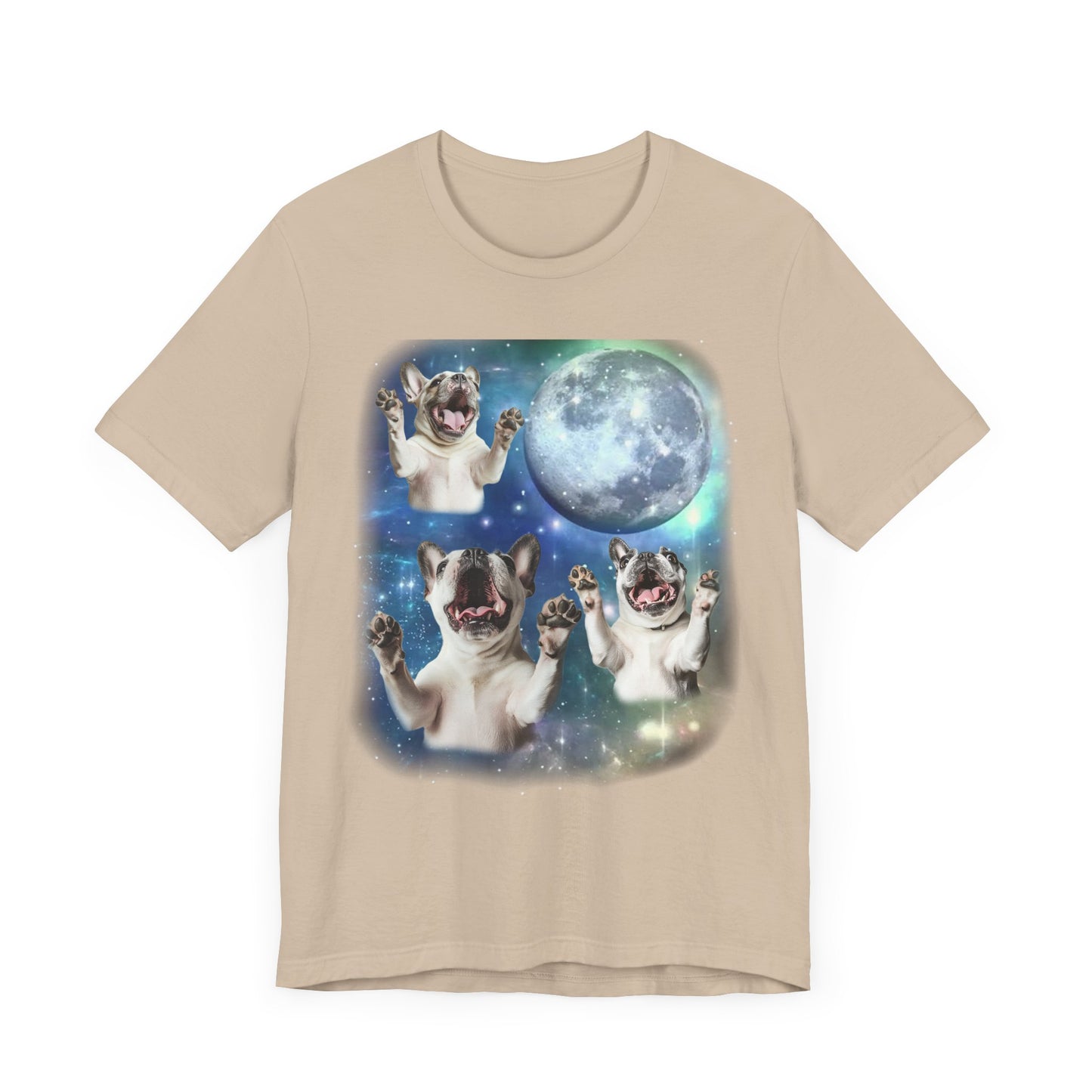 French Bulldog Howling at the Moon Shirt | Vintage 90s Inspired Frenchie Tee | Dog Lover Gift | Retro Bulldog Vibes | Funny Dog Humor