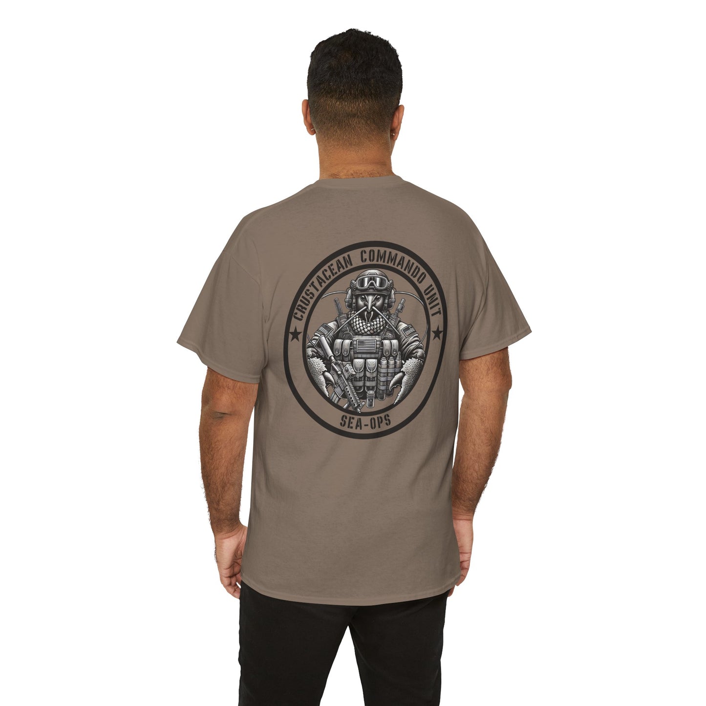 Crustacean Commando Unit Shirt | Tactical Lobster Tee | Funny Military-Inspired Lobster Shirt Patriotic Humor Graphic Seafood Tactical Fans