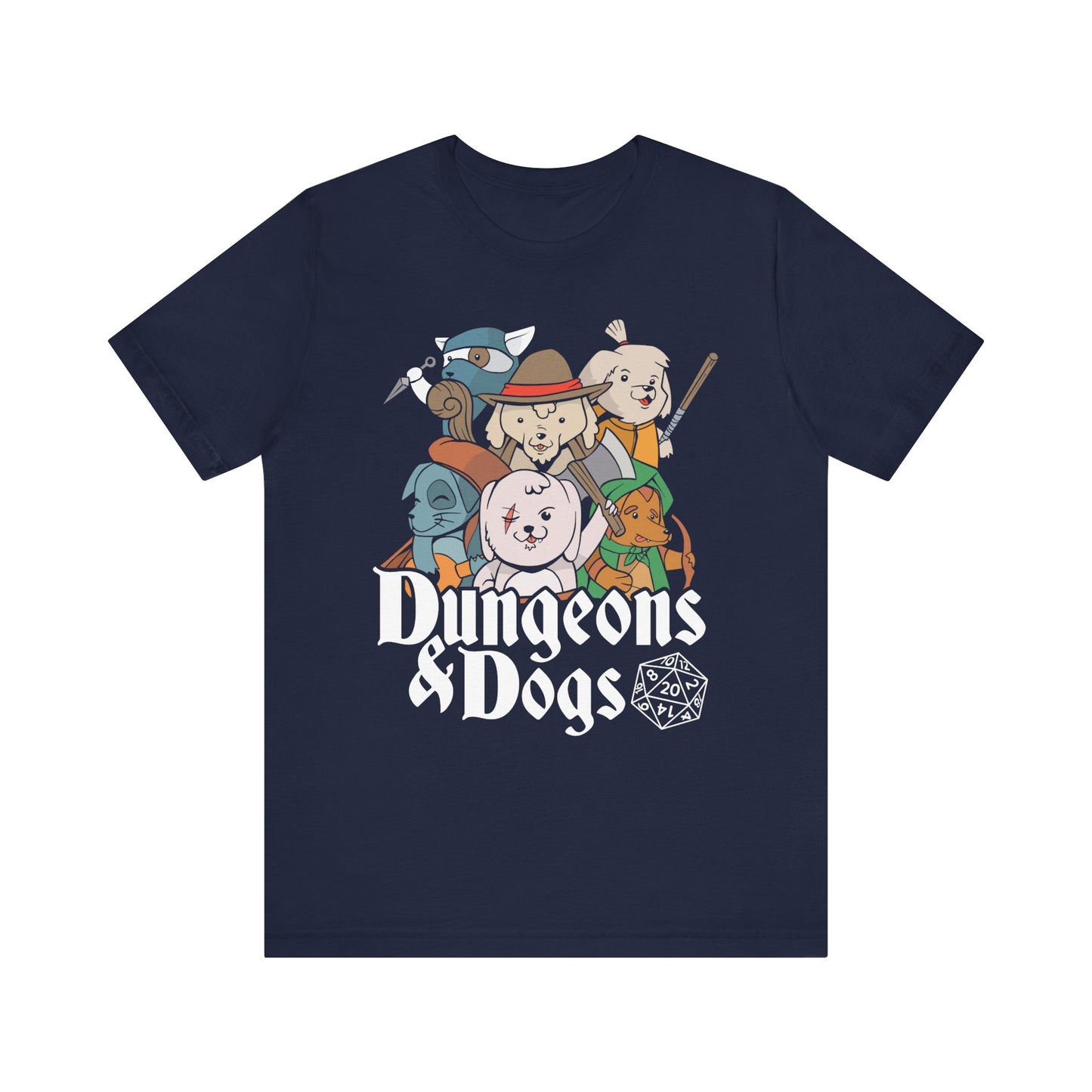 Dungeons and Dogs Shirt | D&D Parody Game Tee for Dog Lovers | Roleplaying Fantasy Game | Fun Nerdy Gift Ideas