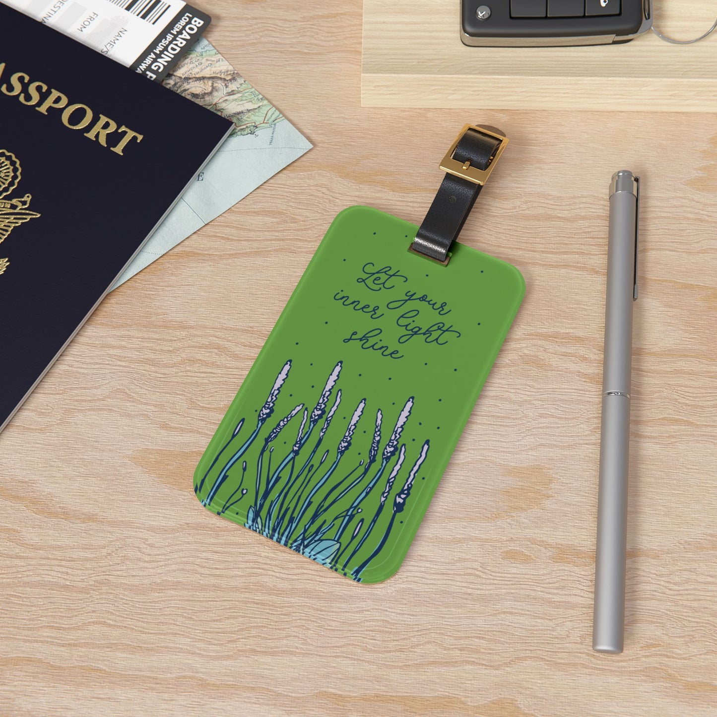 Let Your Inner Light Shine Luggage Tag | Faith-Based Travel Accessory | Inspirational Baggage ID for Believers | Uplifting Travel Gear