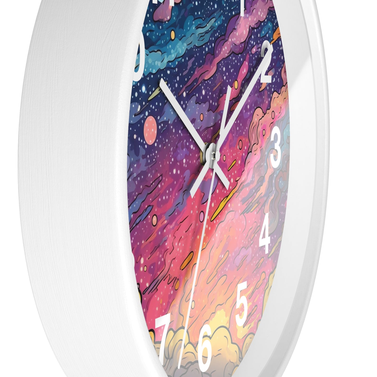 Vibrant Abstract Wall Clock | Trippy Psychedelic Decor for Dorm | Mind Bending Rave Art | Battery Operated | Unique Student Gift