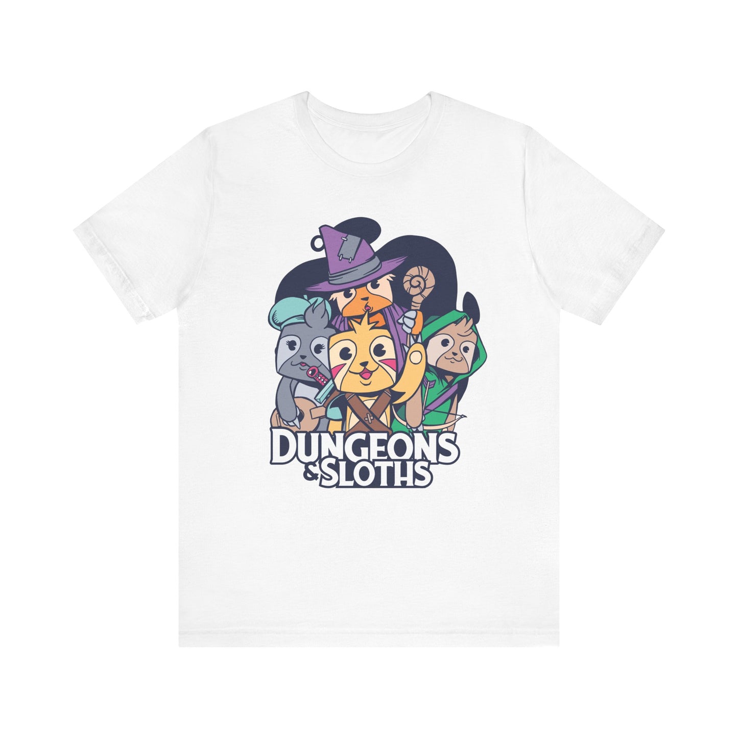 Dungeons and Sloths Shirt | D&D Parody Game Tee for Sloth Lovers | Roleplaying Fantasy Game | Fun Nerdy Gift Ideas Funny Sloth Shirt RPG Tee